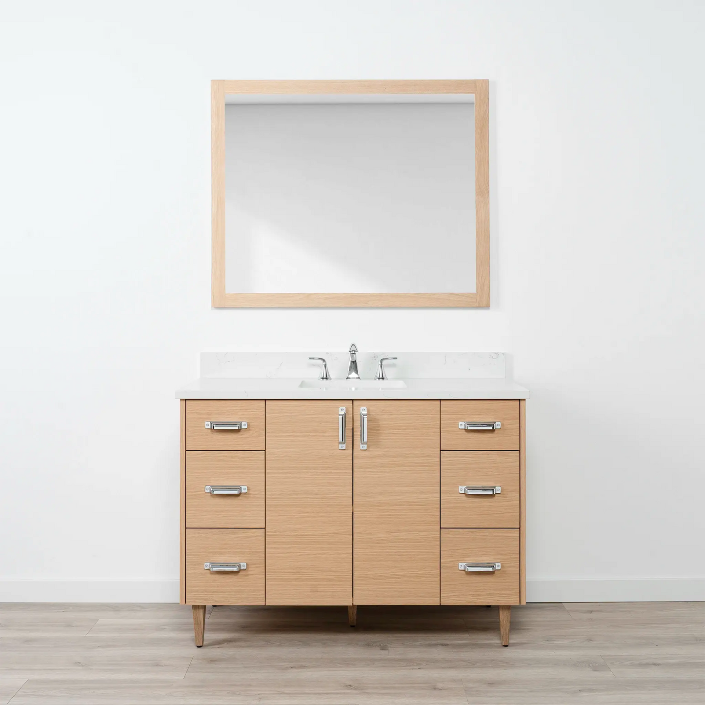 Ashbury SLIM 48" Natural White Oak Bathroom Vanity Teodor Bathroom Vanity Canada