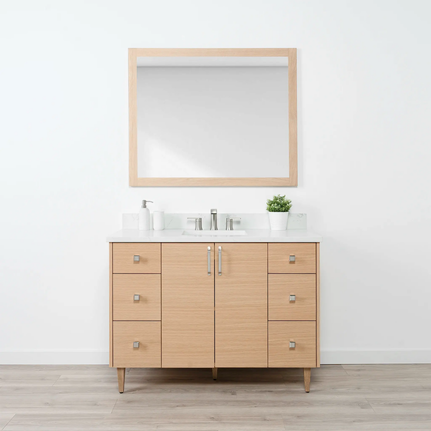 Ashbury SLIM 48" Natural White Oak Bathroom Vanity Teodor Bathroom Vanity Canada