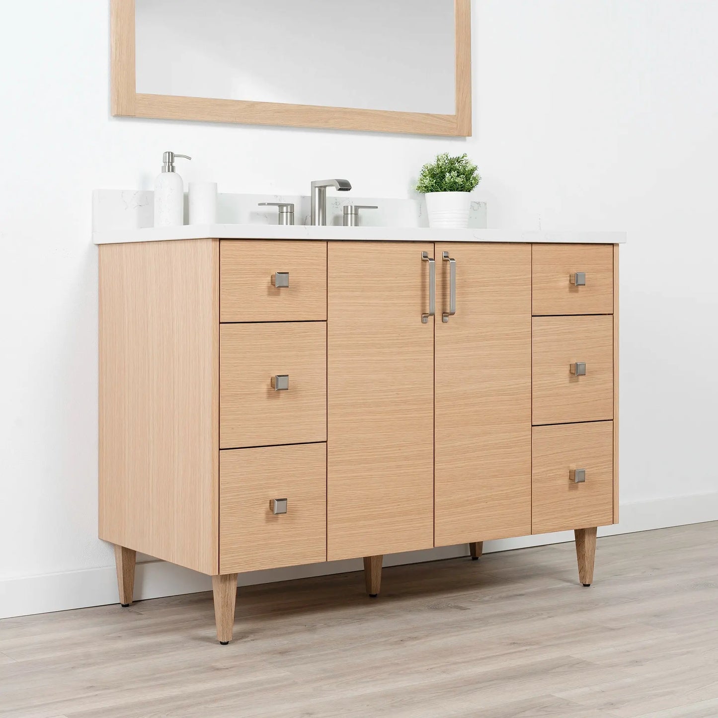 Ashbury SLIM 48" Natural White Oak Bathroom Vanity Teodor Bathroom Vanity Canada