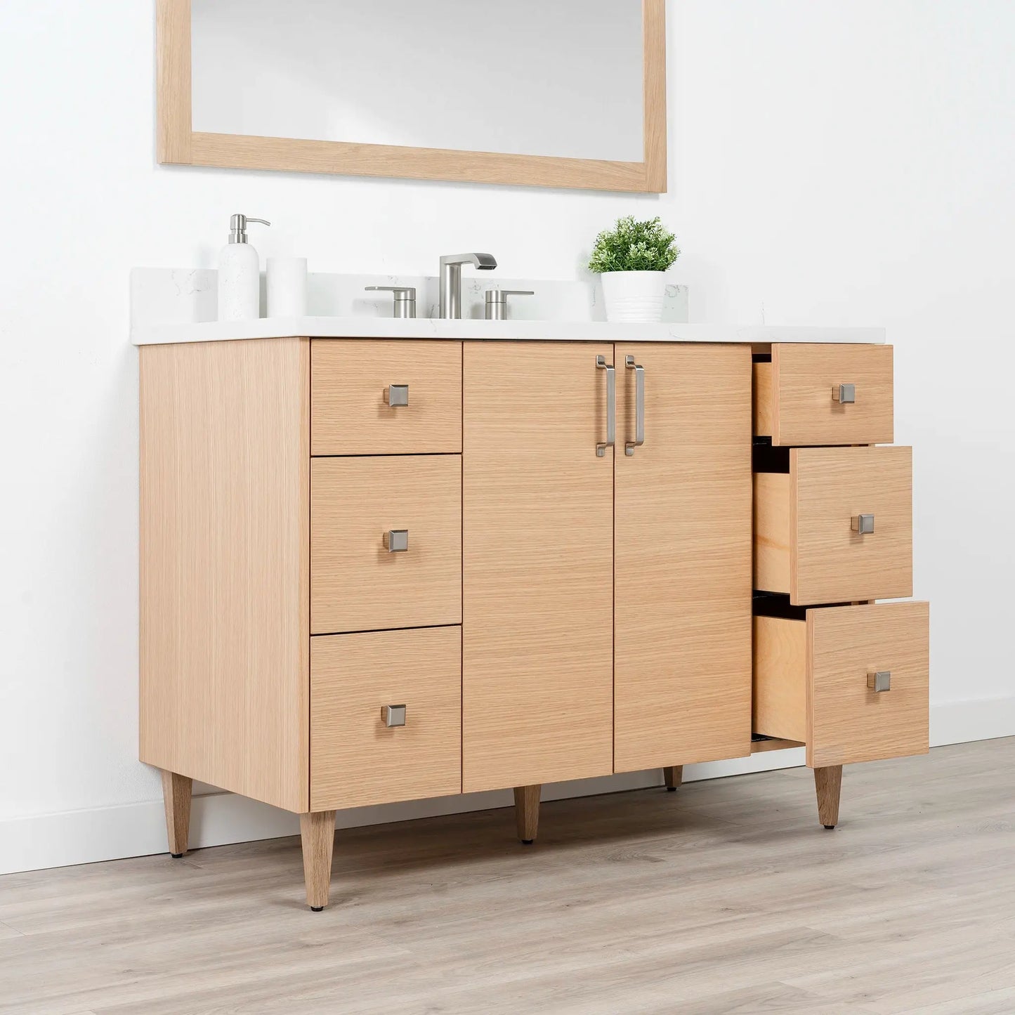 Ashbury SLIM 48" Natural White Oak Bathroom Vanity Teodor Bathroom Vanity Canada