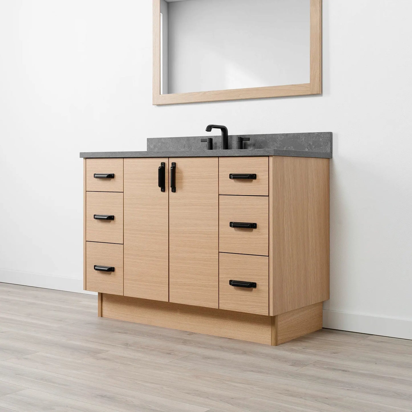 Ashbury SLIM 48" Natural White Oak Bathroom Vanity Teodor Bathroom Vanity Canada