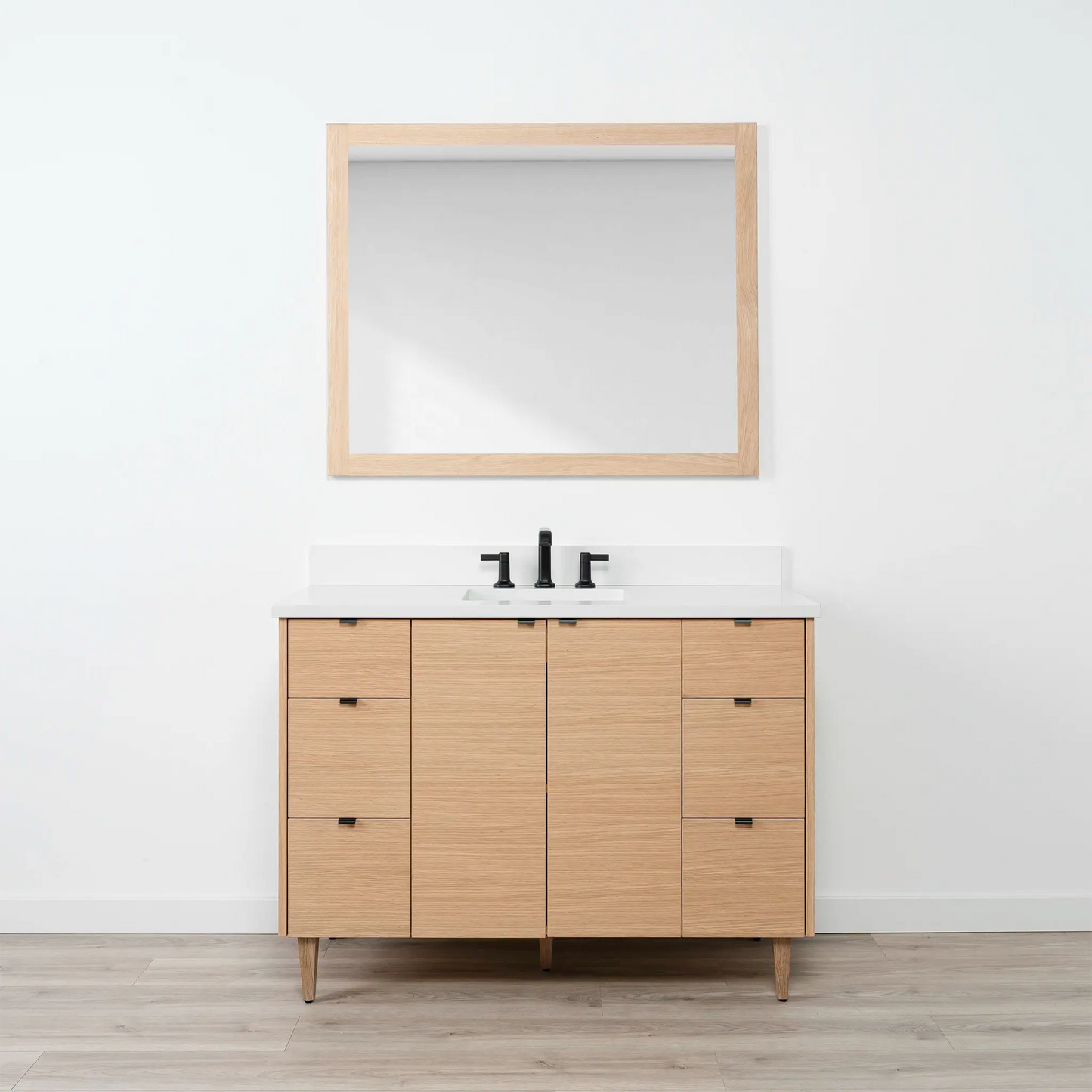 Ashbury SLIM 48" Natural White Oak Bathroom Vanity Teodor Bathroom Vanity Canada
