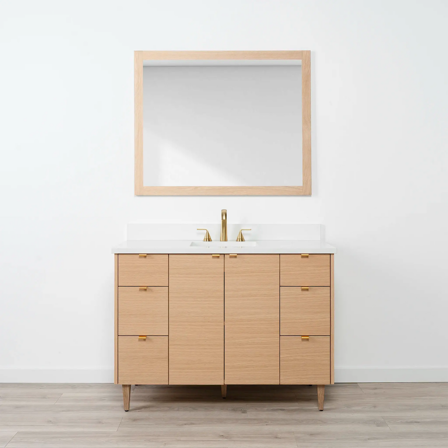 Ashbury SLIM 48" Natural White Oak Bathroom Vanity Teodor Bathroom Vanity Canada