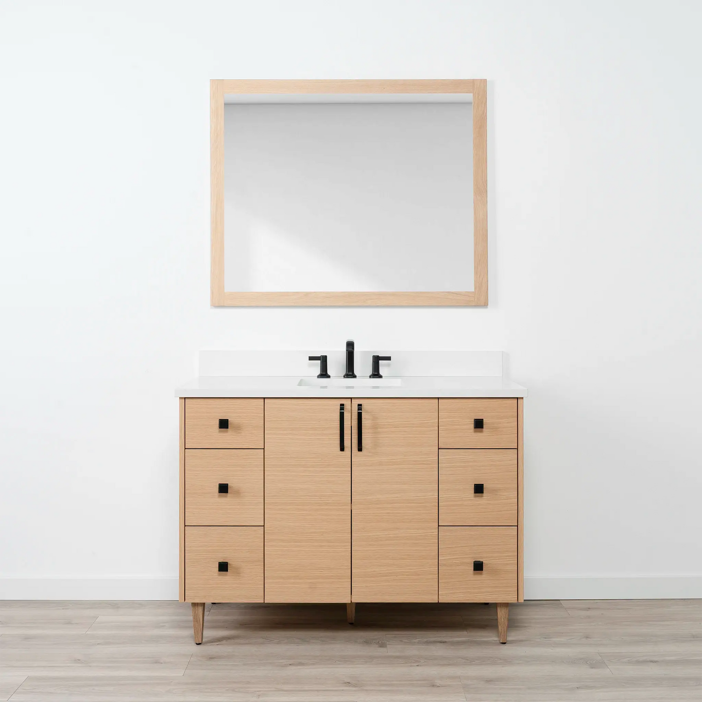 Ashbury SLIM 48" Natural White Oak Bathroom Vanity Teodor Bathroom Vanity Canada