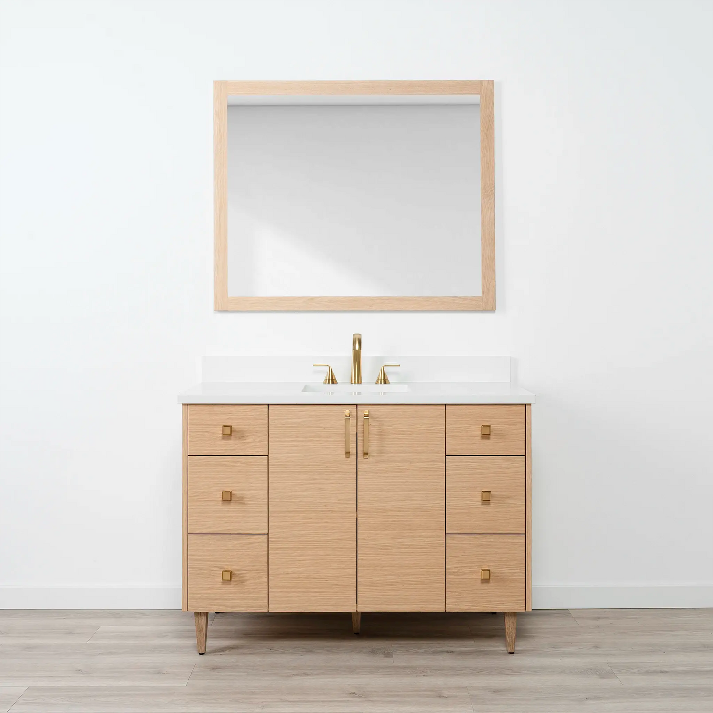 Ashbury SLIM 48" Natural White Oak Bathroom Vanity Teodor Bathroom Vanity Canada