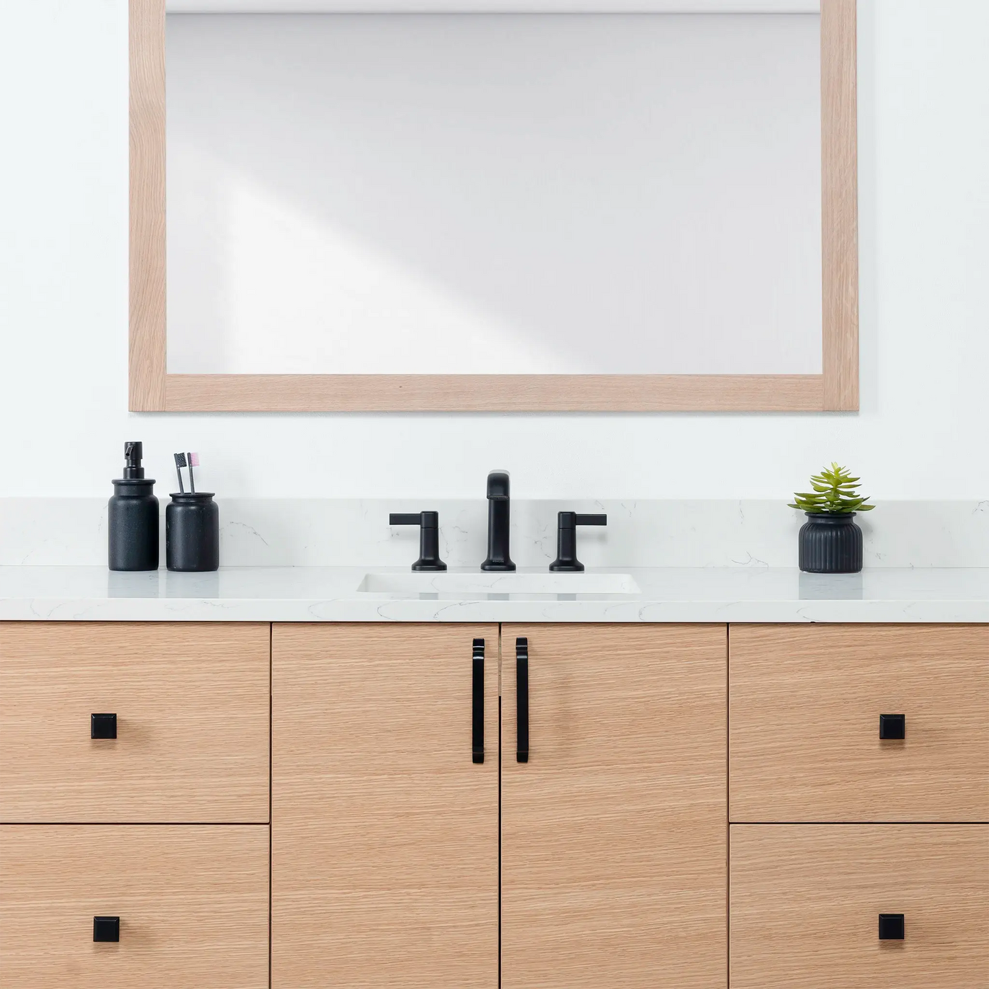 Ashbury SLIM 60" Wall Mount Natural White Oak Bathroom Vanity Teodor Bathroom Vanity Canada