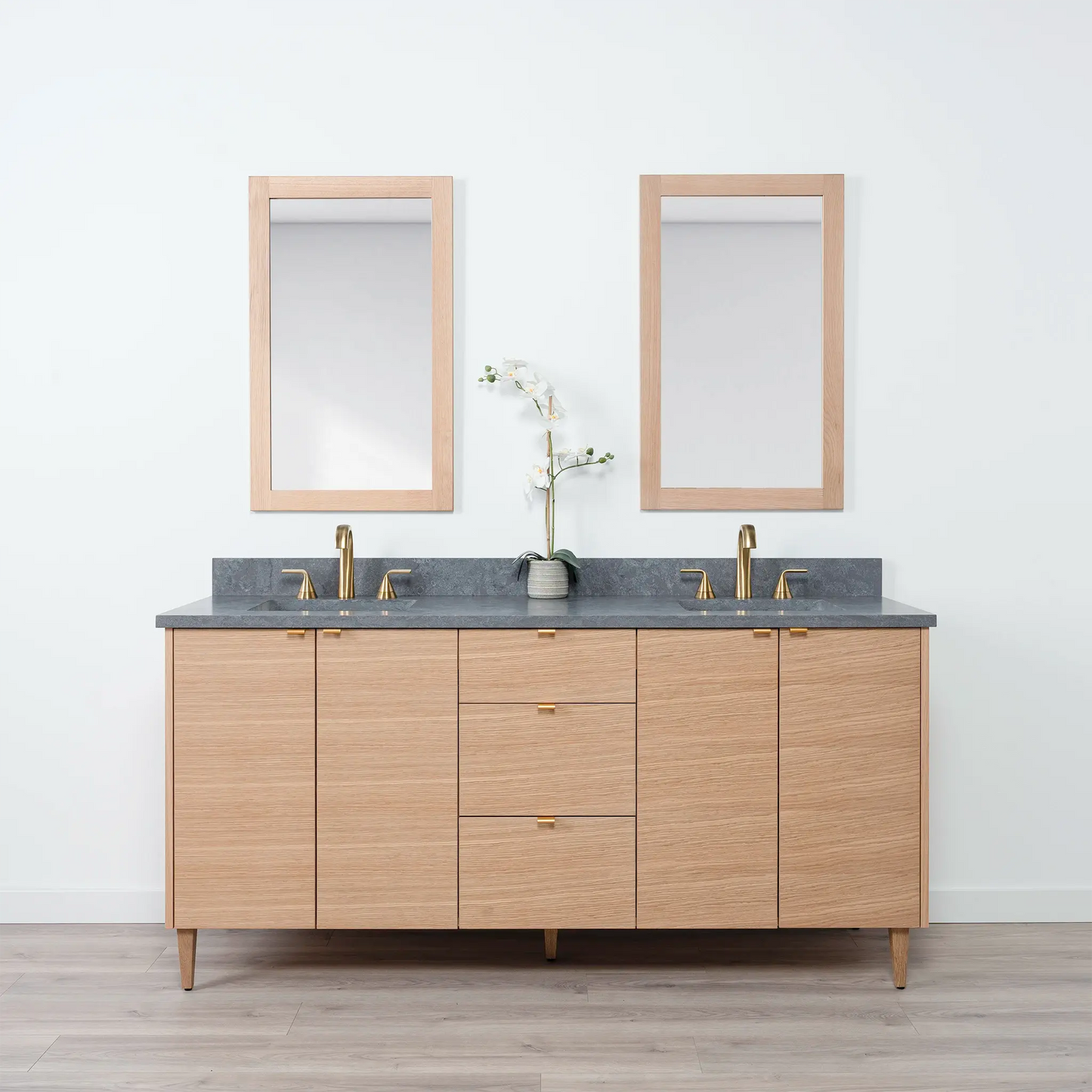 Ashbury SLIM 72" Natural White Oak Bathroom Vanity, Double Sink Teodor Bathroom Vanity Canada