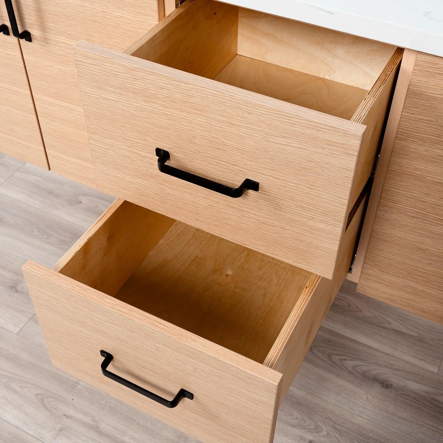 Ashbury SLIM 72" Wall Mount Natural White Oak Bathroom Vanity, Double Sink Teodor Bathroom Vanity Canada