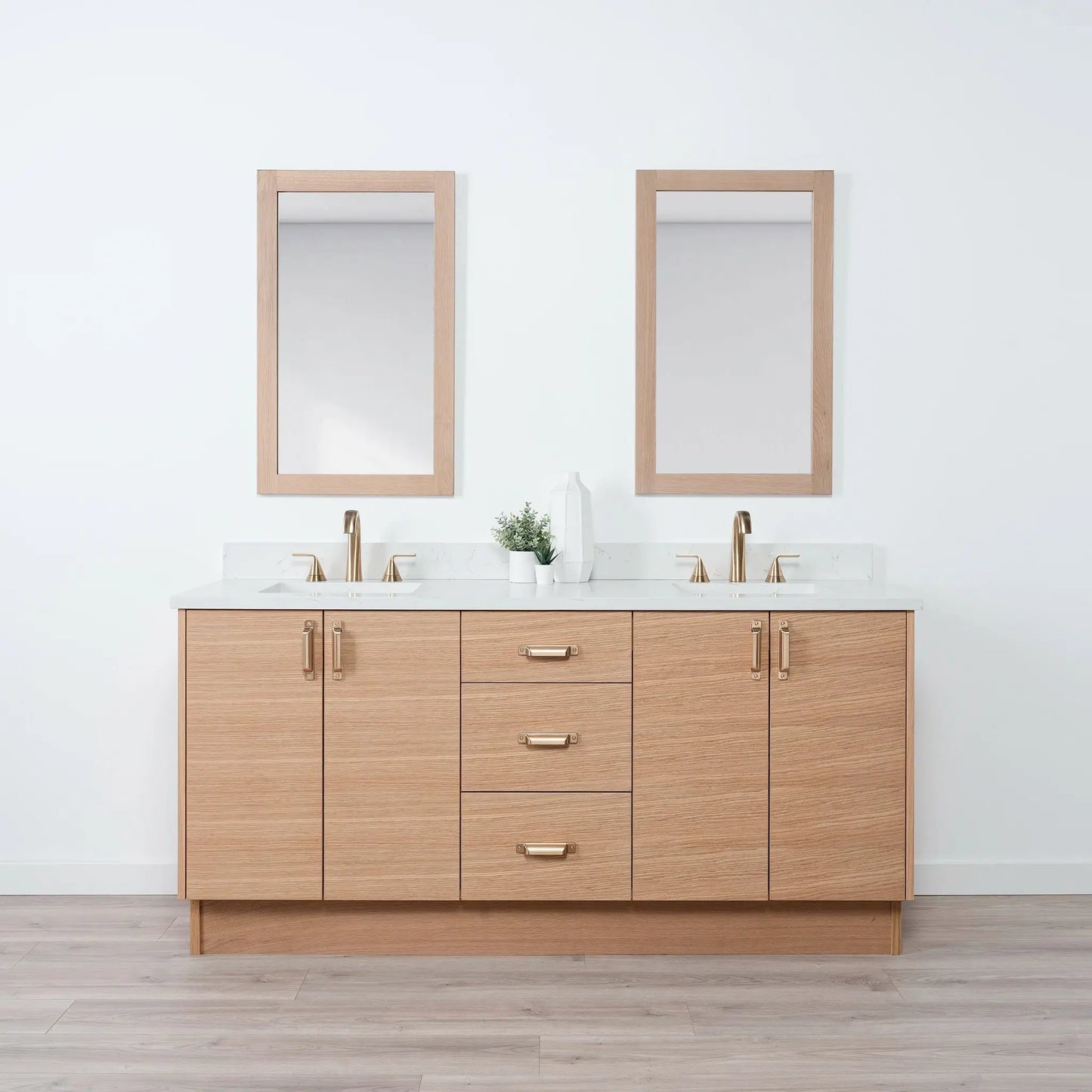 Ashbury SLIM 72" Natural White Oak Bathroom Vanity, Double Sink Teodor Bathroom Vanity Canada