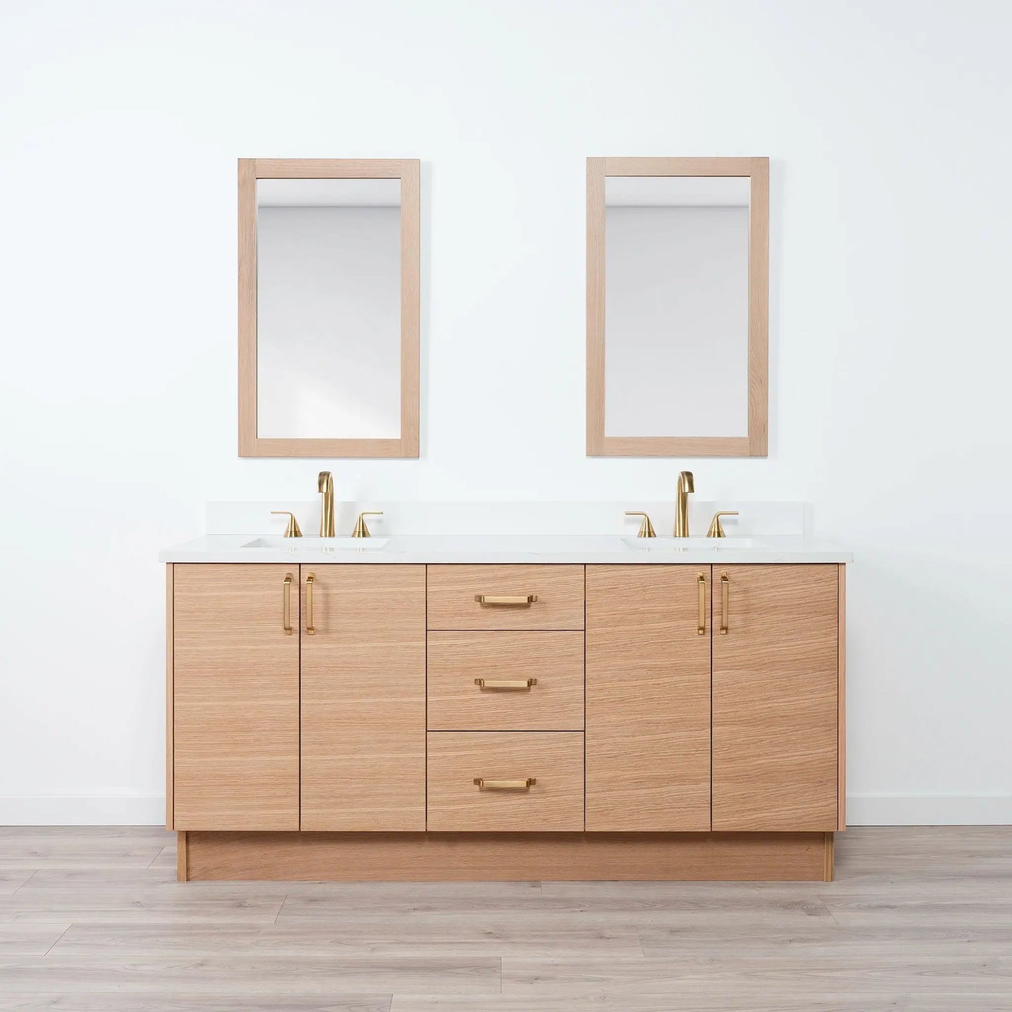Ashbury SLIM 72" Natural White Oak Bathroom Vanity, Double Sink Teodor Bathroom Vanity Canada