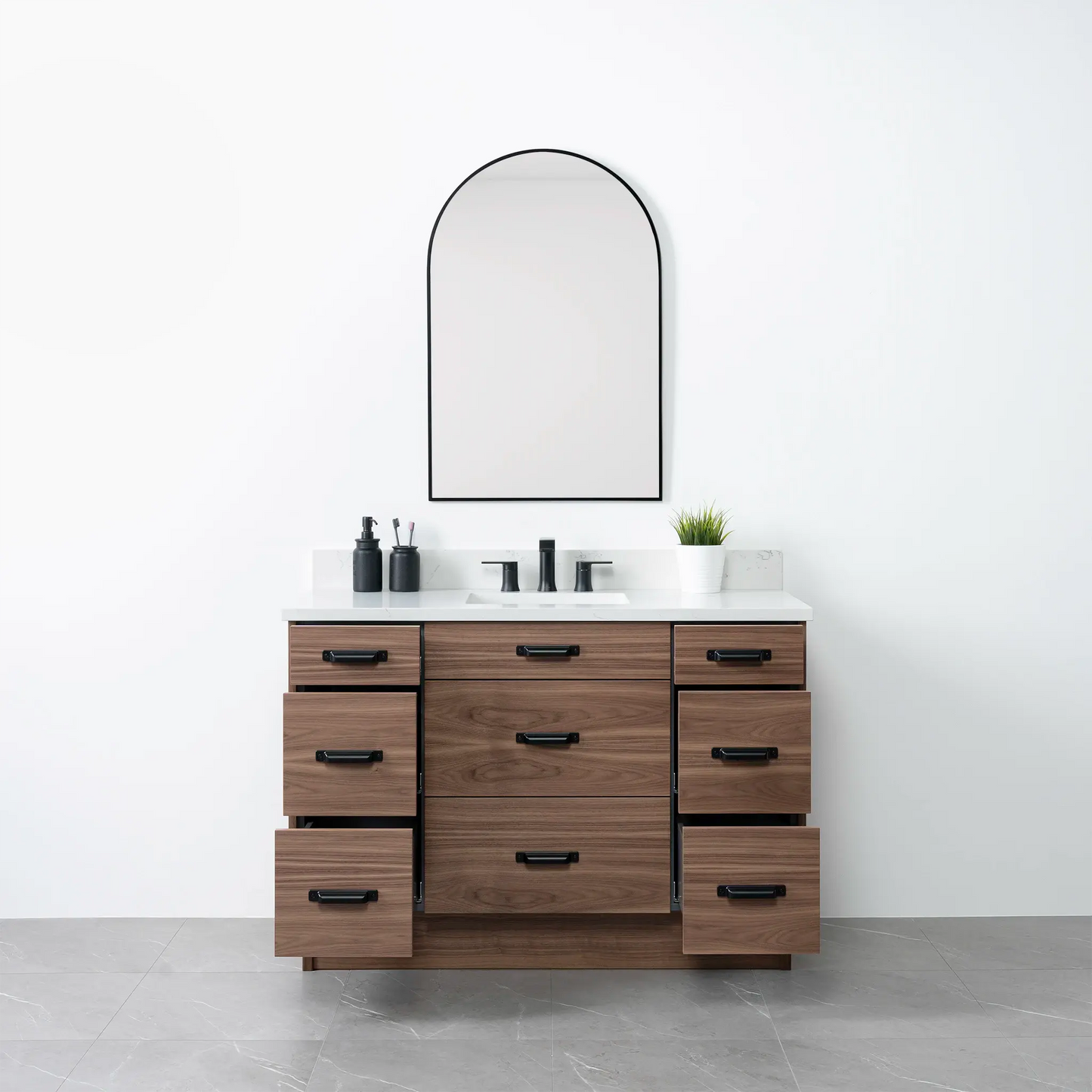 Asher 48", Teodor® Modern American Black Walnut Vanity Teodor Bathroom VanityCanada