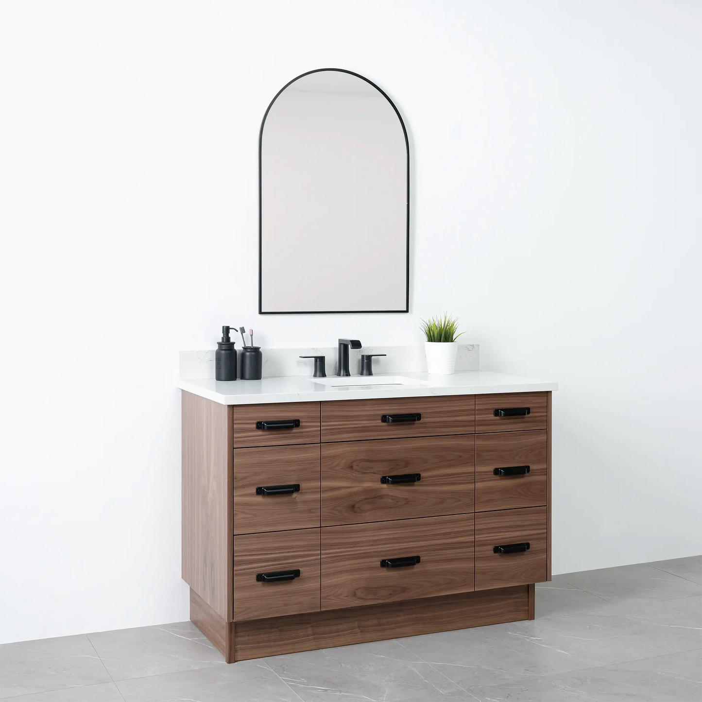 Asher 48", Teodor® Modern American Black Walnut Vanity Teodor Bathroom VanityCanada