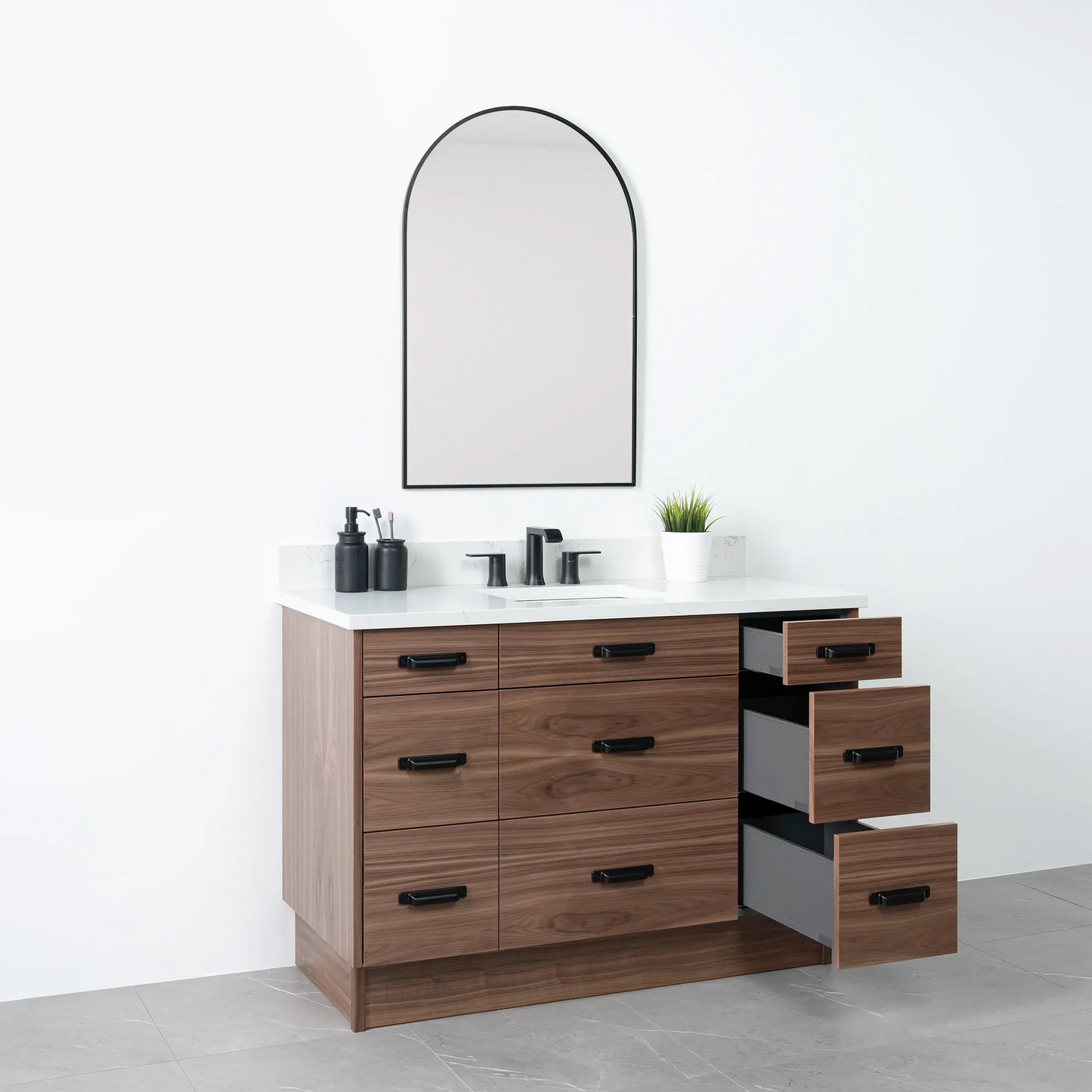 Asher 48", Teodor® Modern American Black Walnut Vanity Teodor Bathroom VanityCanada