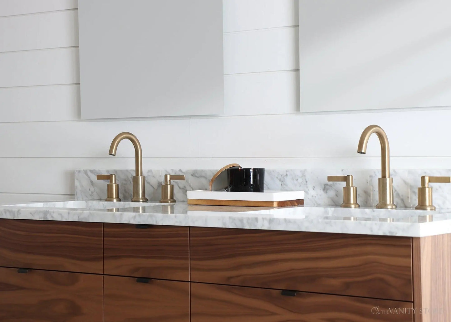 Asher 60" American Black Walnut Bathroom Vanity, Double Sink