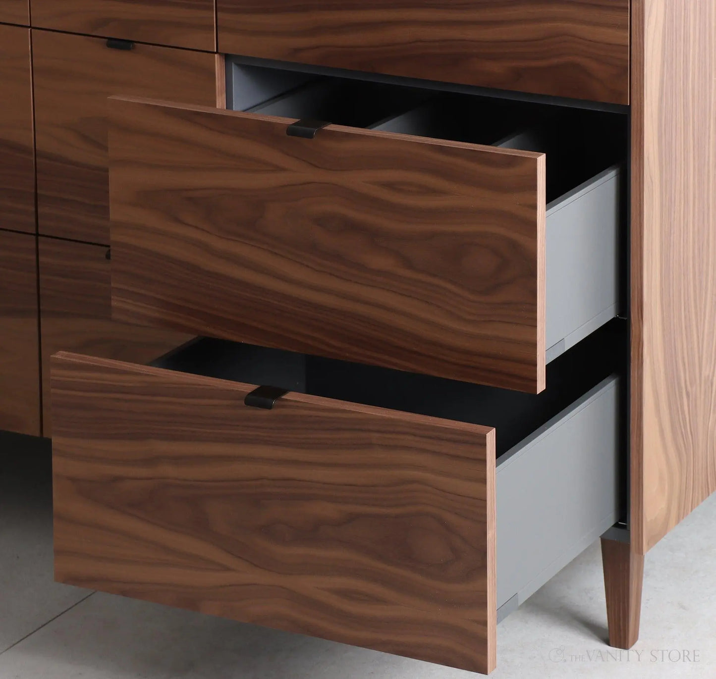 Asher 60" American Black Walnut Bathroom Vanity, Double Sink