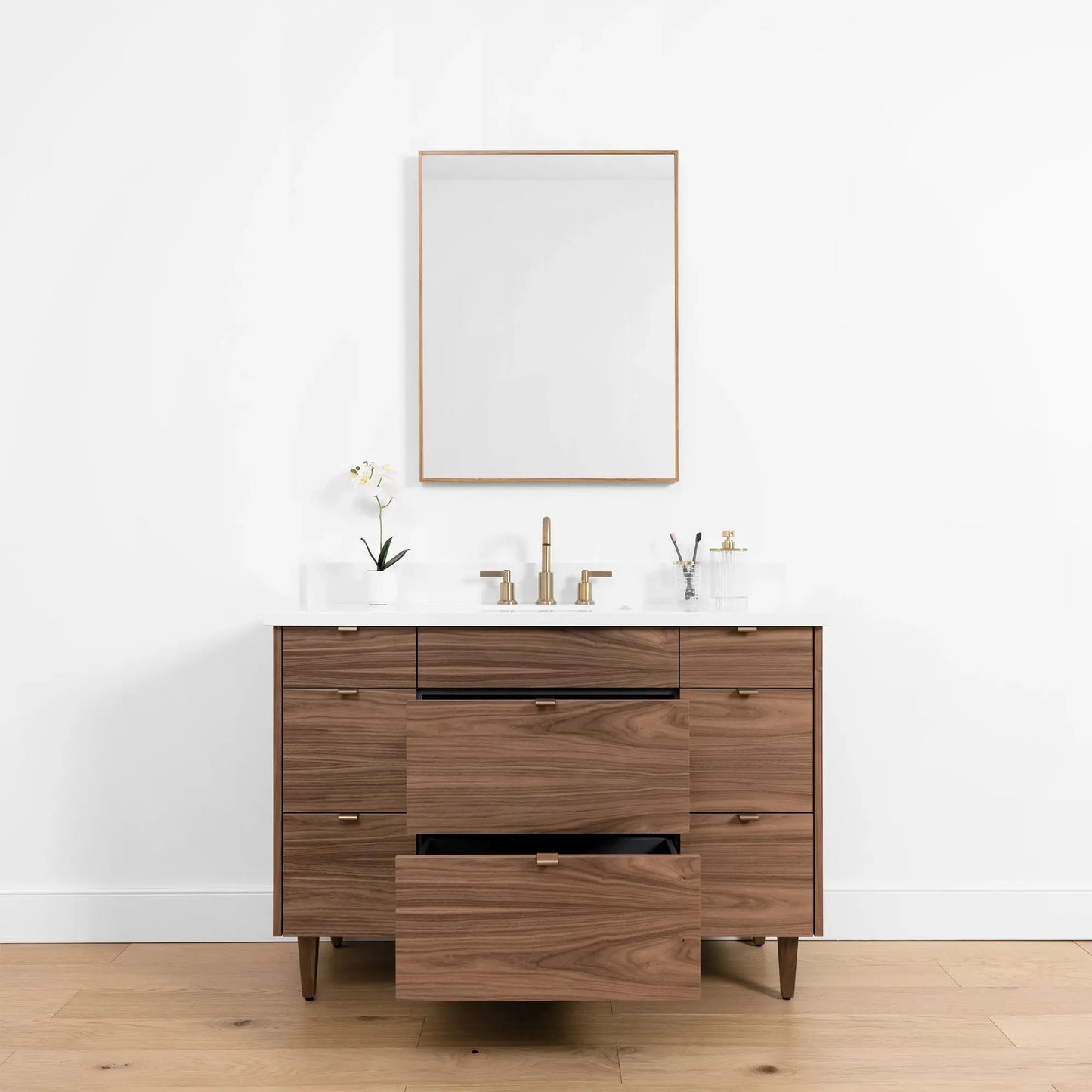 Asher SLIM, 48" Teodor® Modern American Black Walnut Vanity Teodor Bathroom VanityCanada
