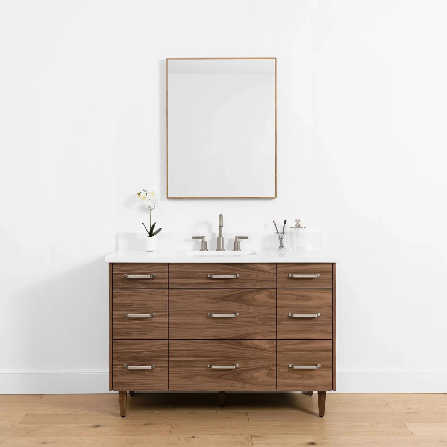 Asher SLIM, 48" Teodor® Modern American Black Walnut Vanity Teodor Bathroom VanityCanada