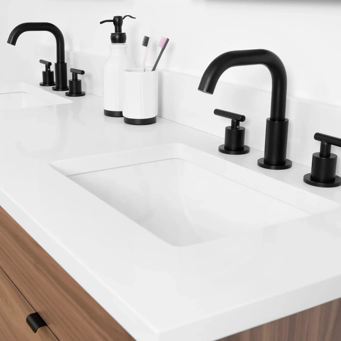 Asher SLIM, 60" Teodor® Modern American Black Walnut Vanity, Double Sink Teodor Bathroom VanityCanada