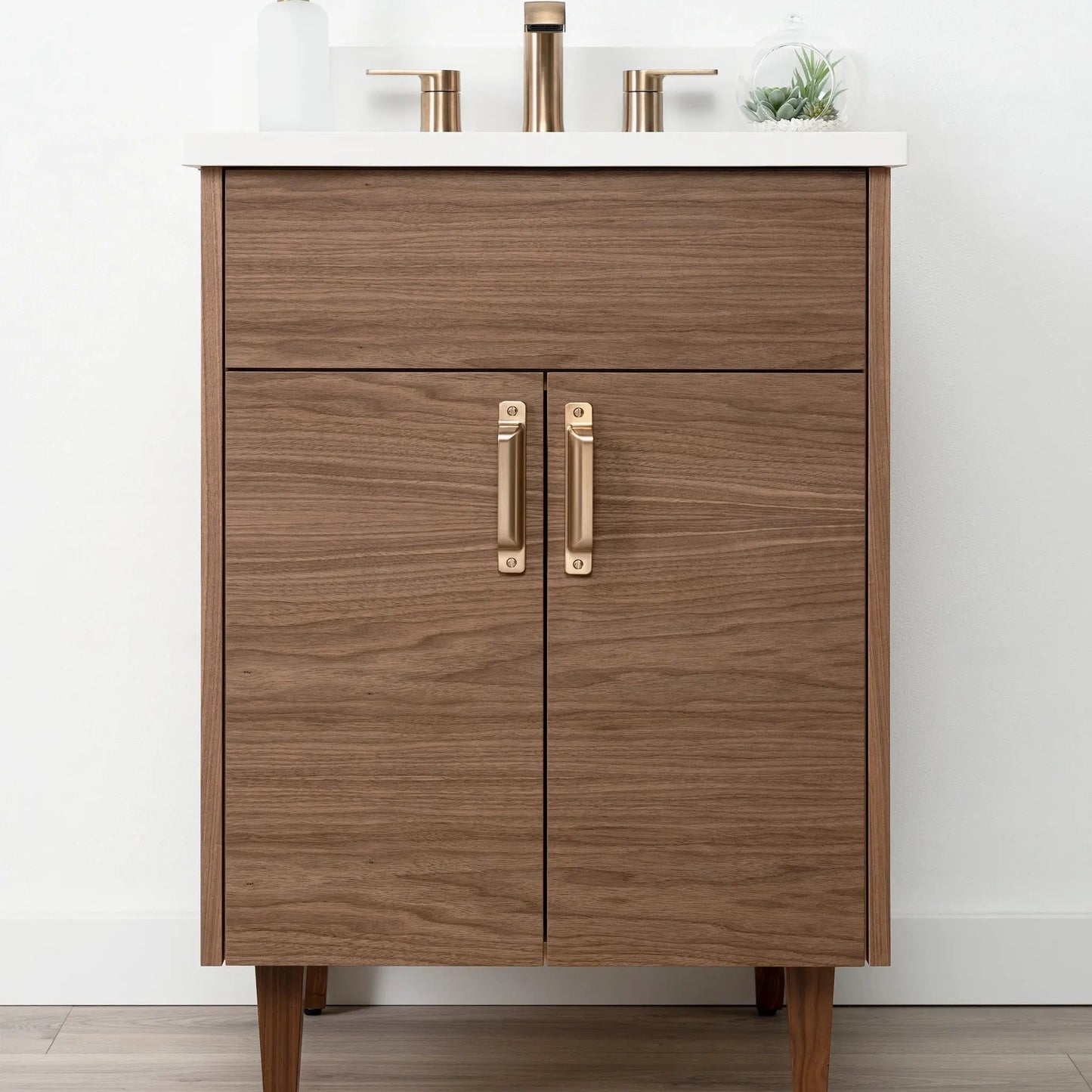 Austin SLIM 24" American Black Walnut Bathroom Vanity Teodor Bathroom Vanity Canada