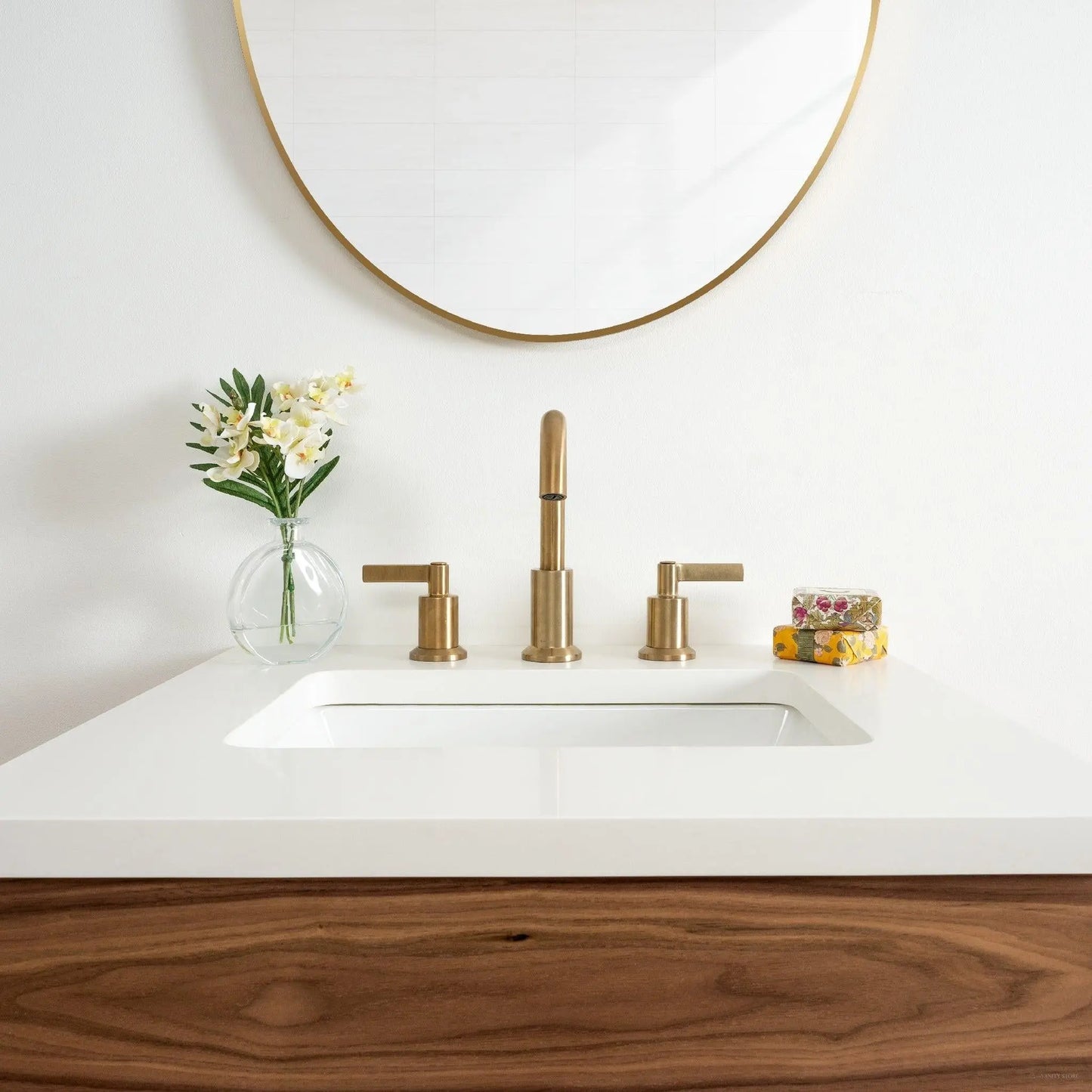 Austin 24", Teodor® Modern Wall Mount American Black Walnut Vanity Teodor