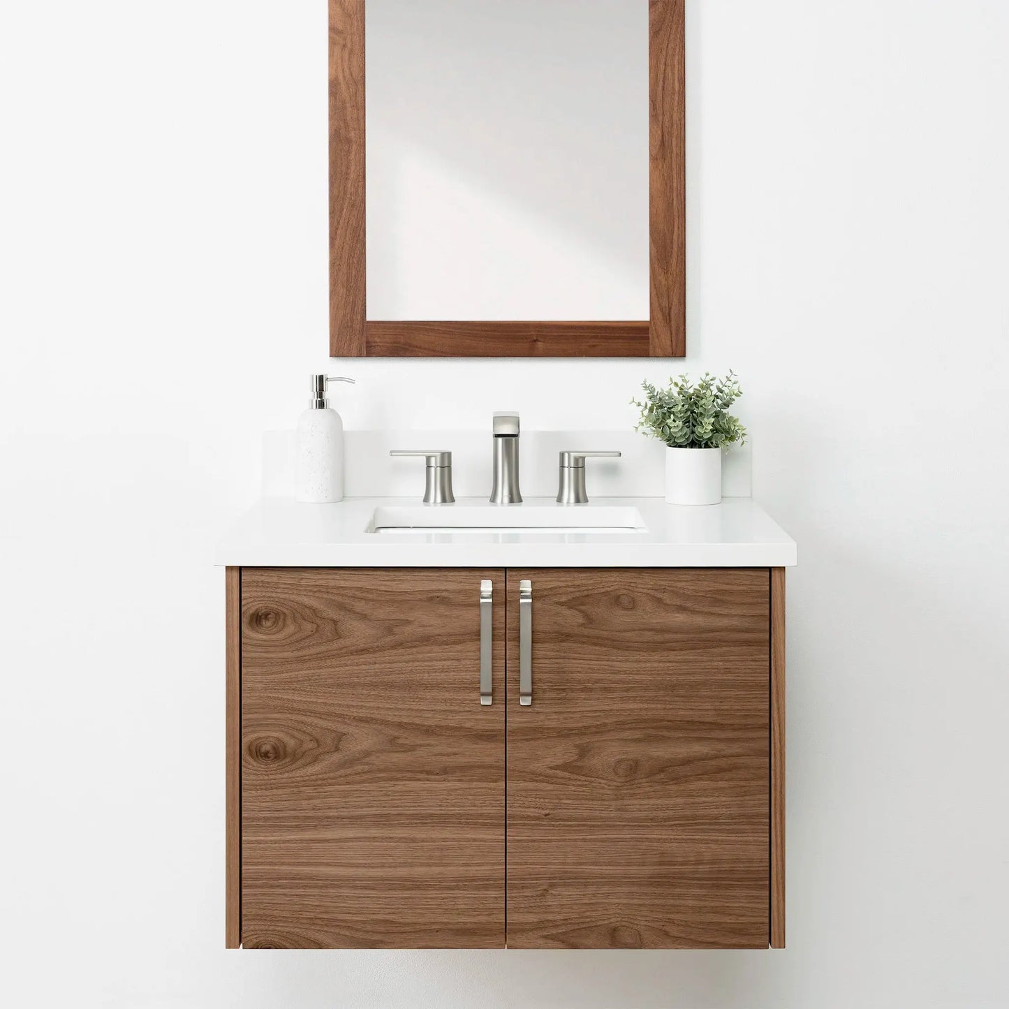 Austin SLIM 30" Wall Mount American Black Walnut Bathroom Vanity Teodor Bathroom Vanity Canada