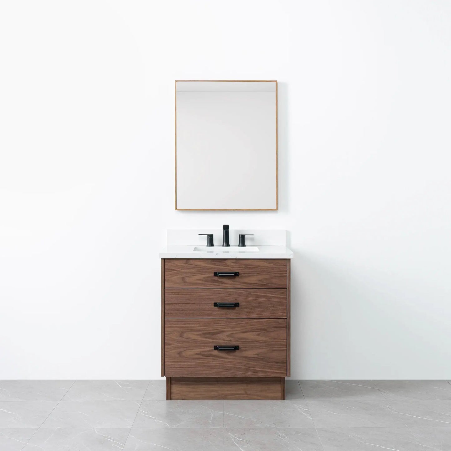 Austin 30", Teodor® Modern American Black Walnut Vanity Teodor