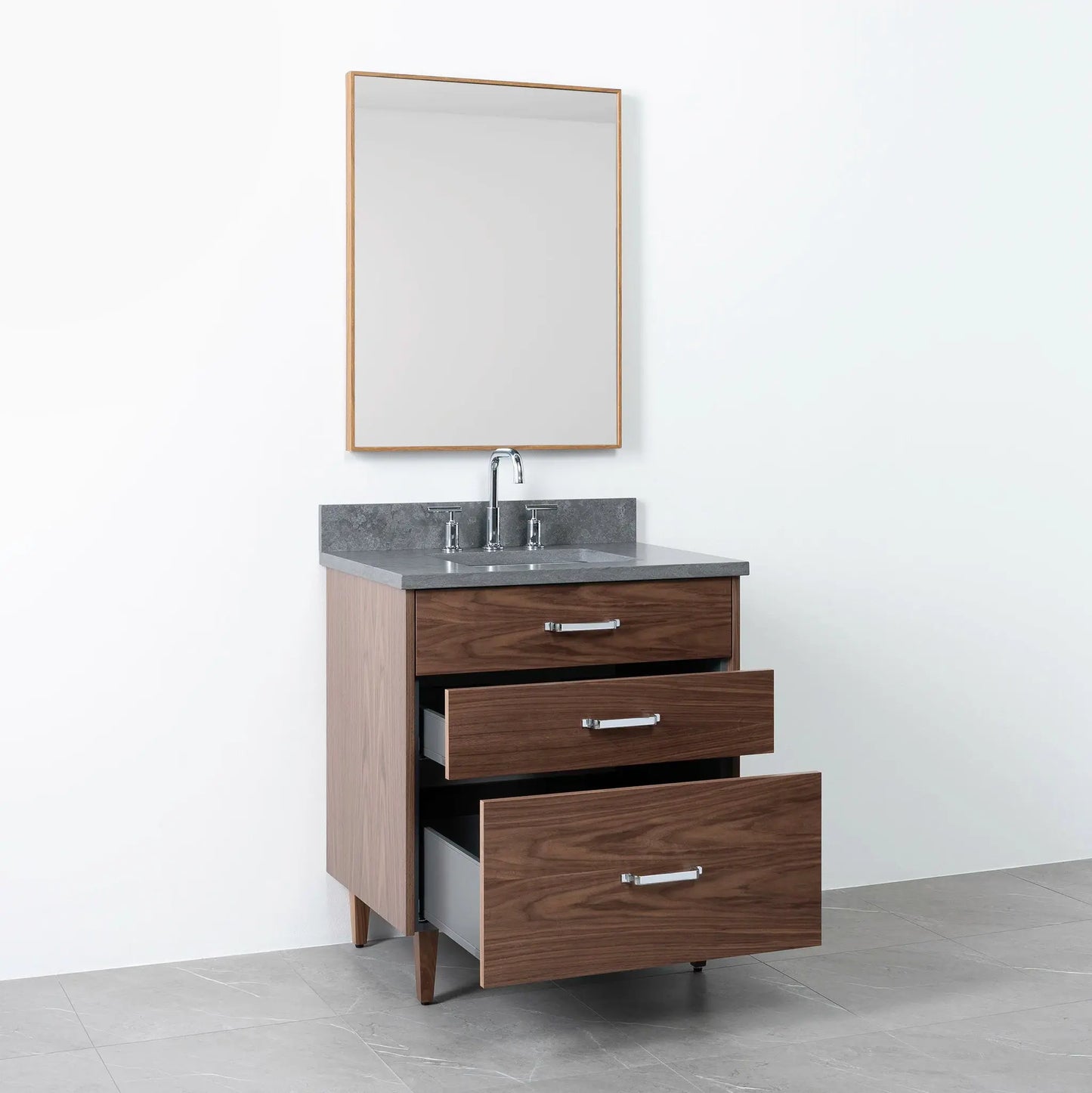 Austin 30", Teodor® Modern American Black Walnut Vanity Teodor