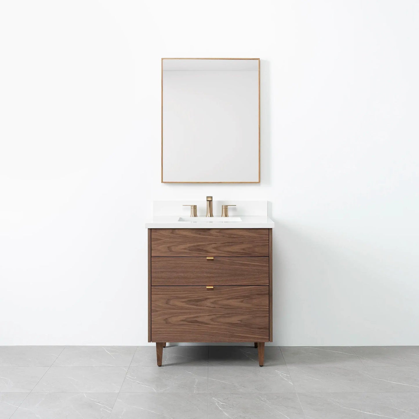 Austin 30", Teodor® Modern American Black Walnut Vanity Teodor