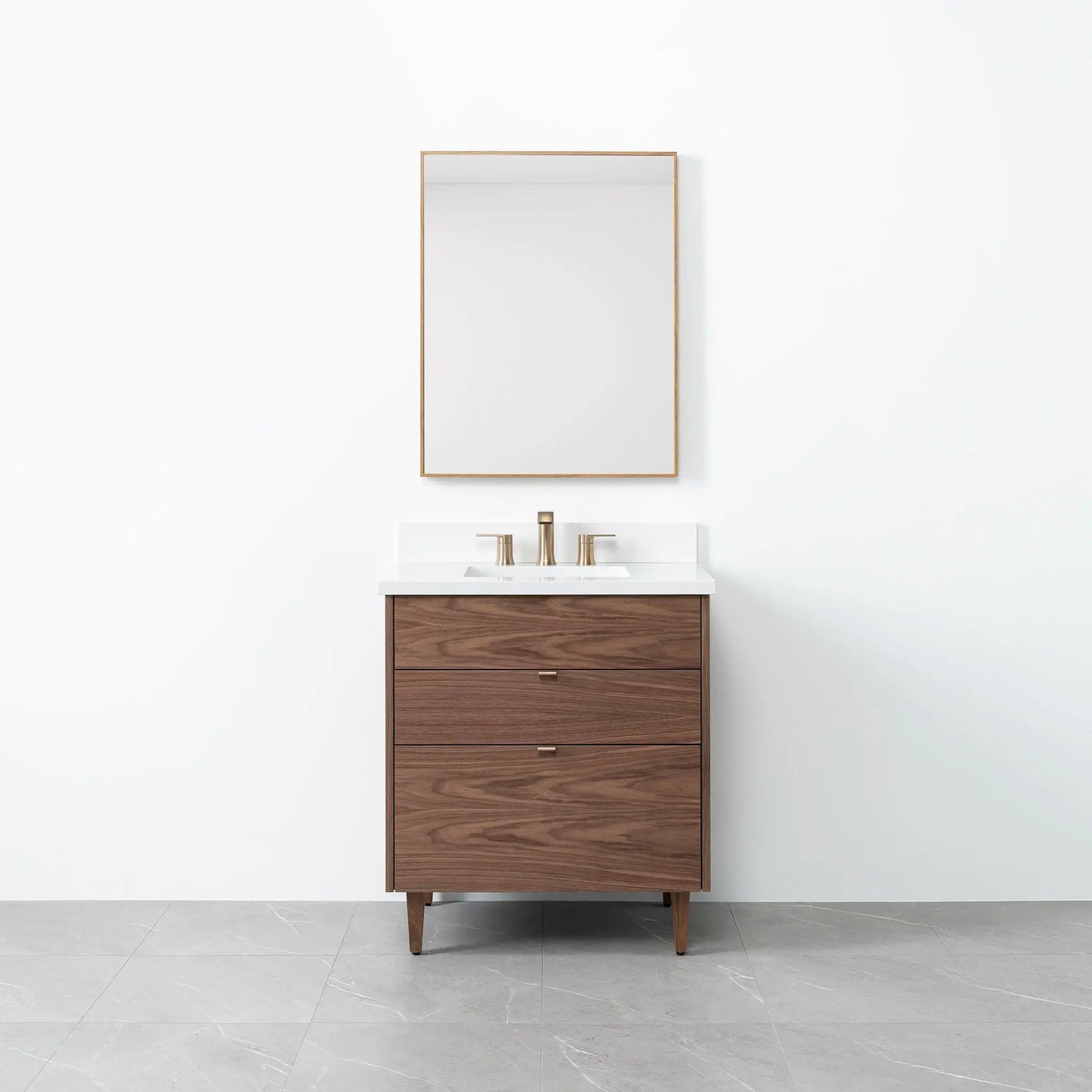Austin 30", Teodor® Modern American Black Walnut Vanity Teodor