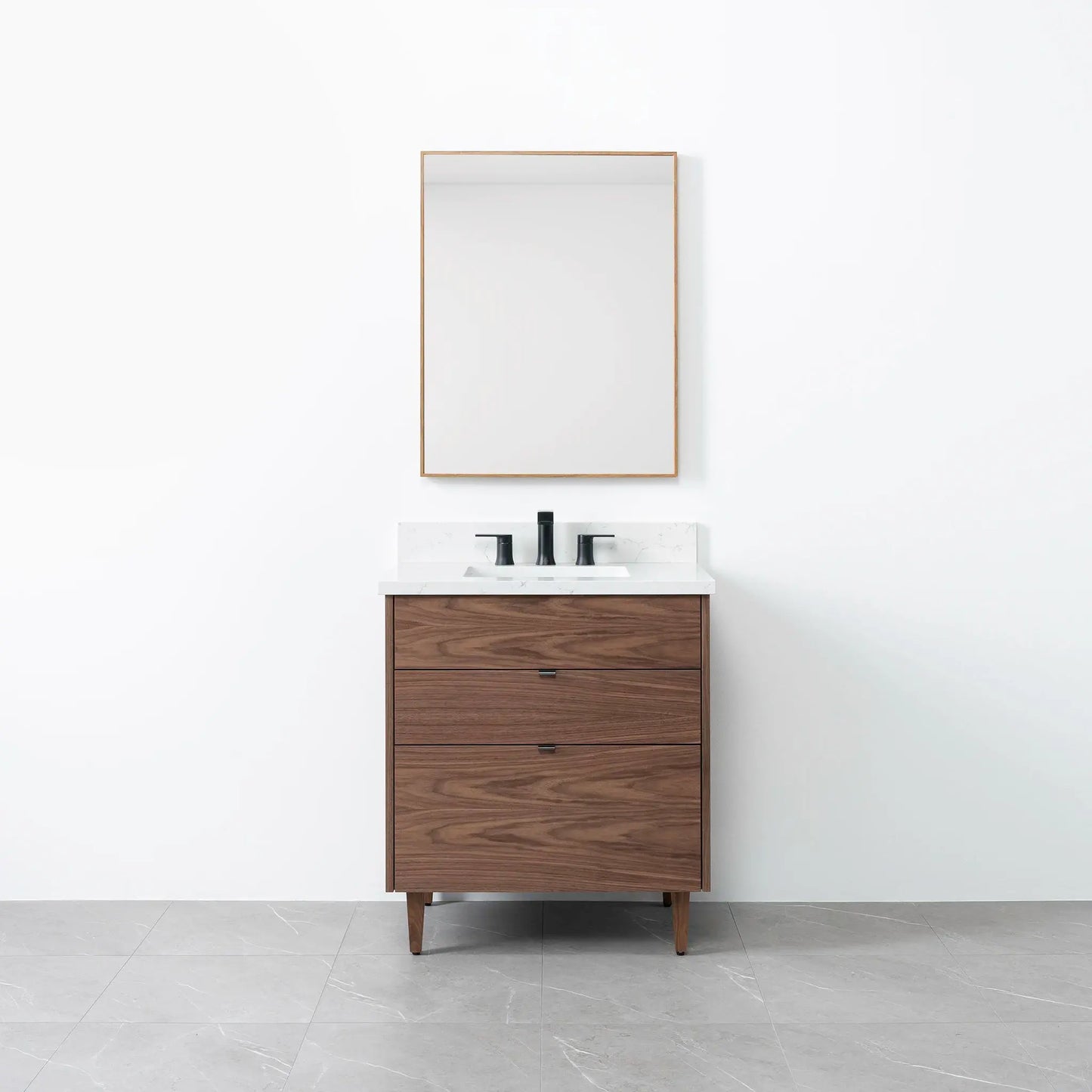 Austin 30", Teodor® Modern American Black Walnut Vanity Teodor