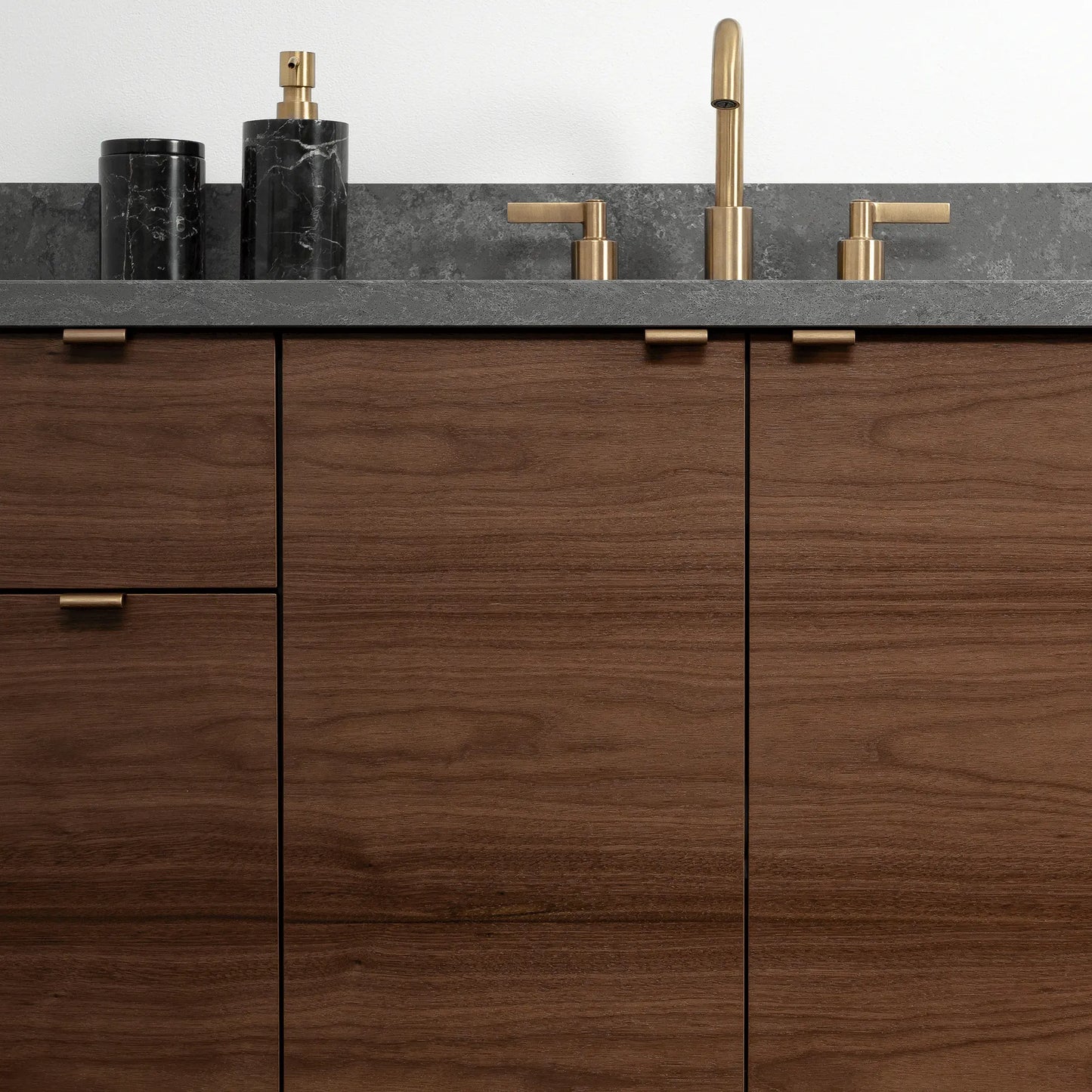 Austin 36", Teodor® Modern Wall Mount American Black Walnut Vanity, Right Sink Teodor