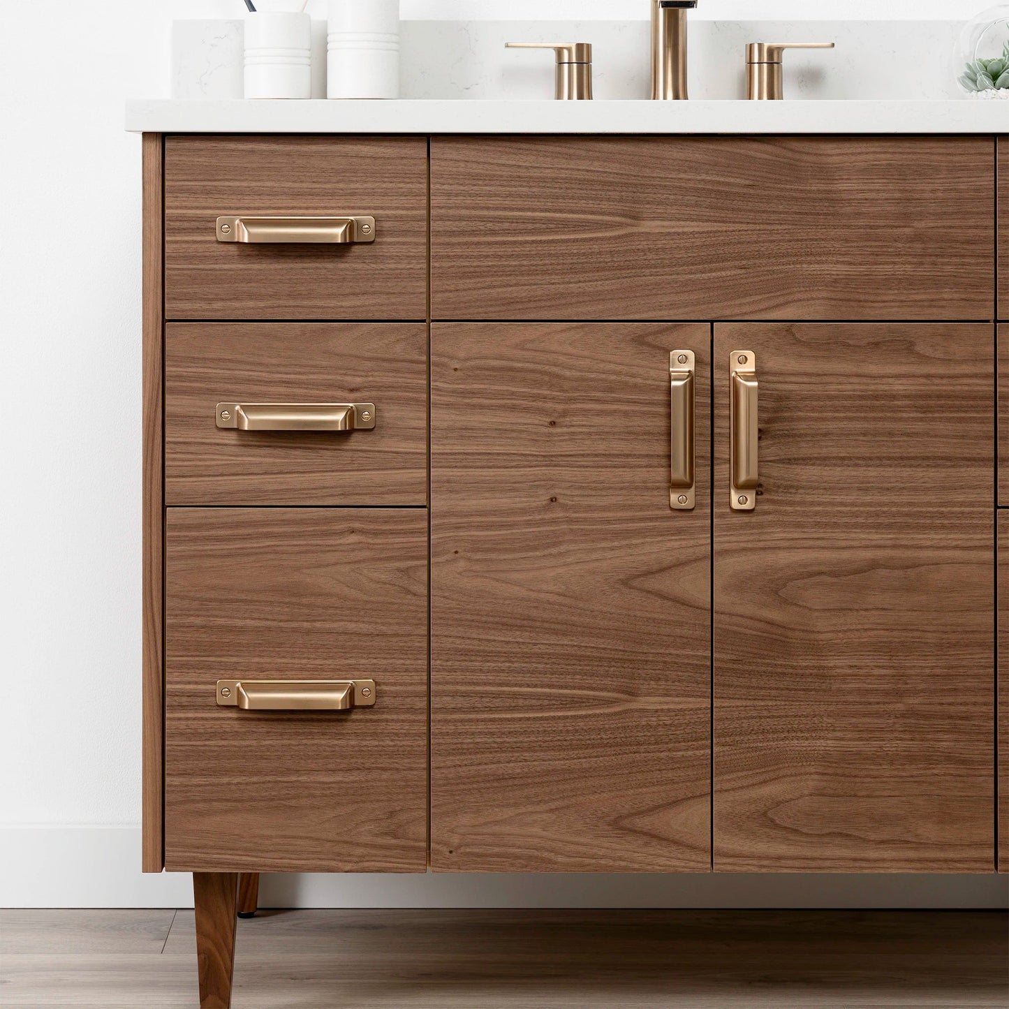 Austin Stainless 42" American Black Walnut Bathroom Vanity