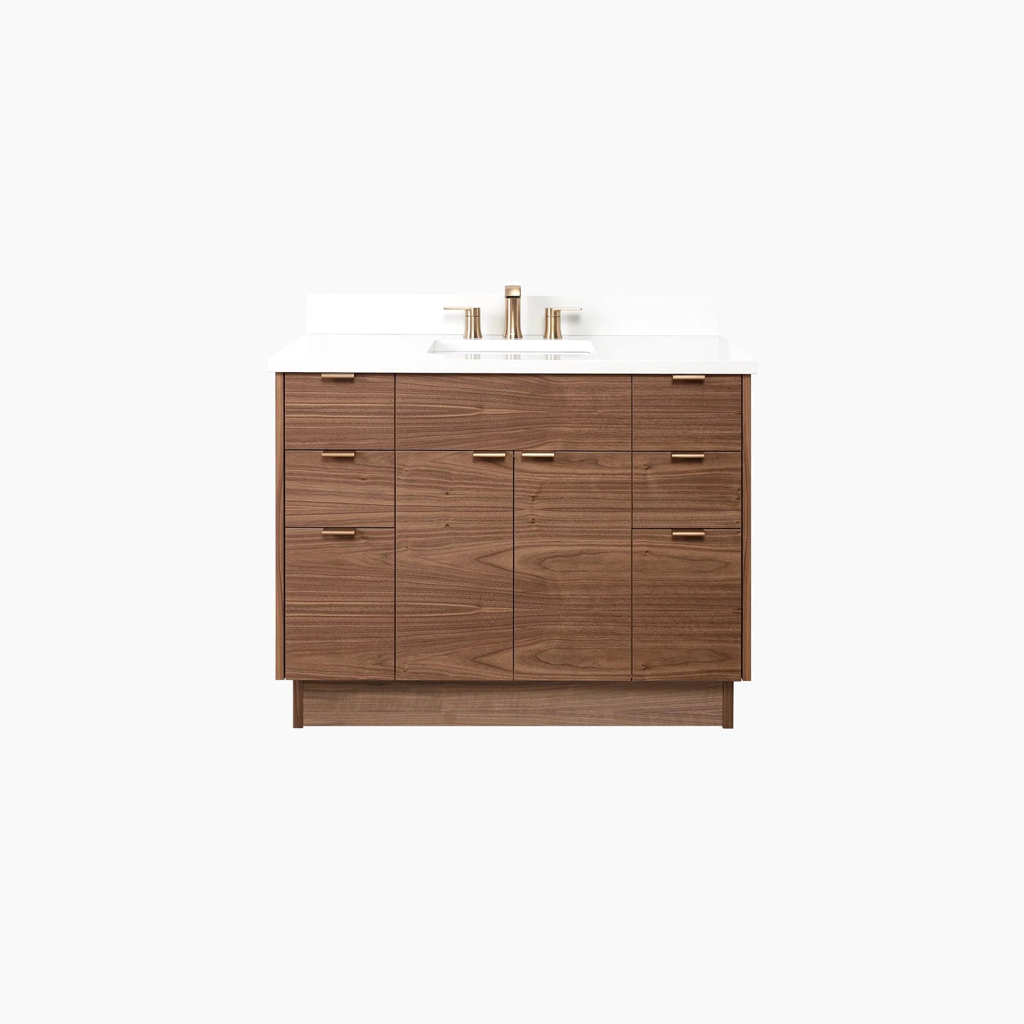 Austin Stainless 42" American Black Walnut Bathroom Vanity