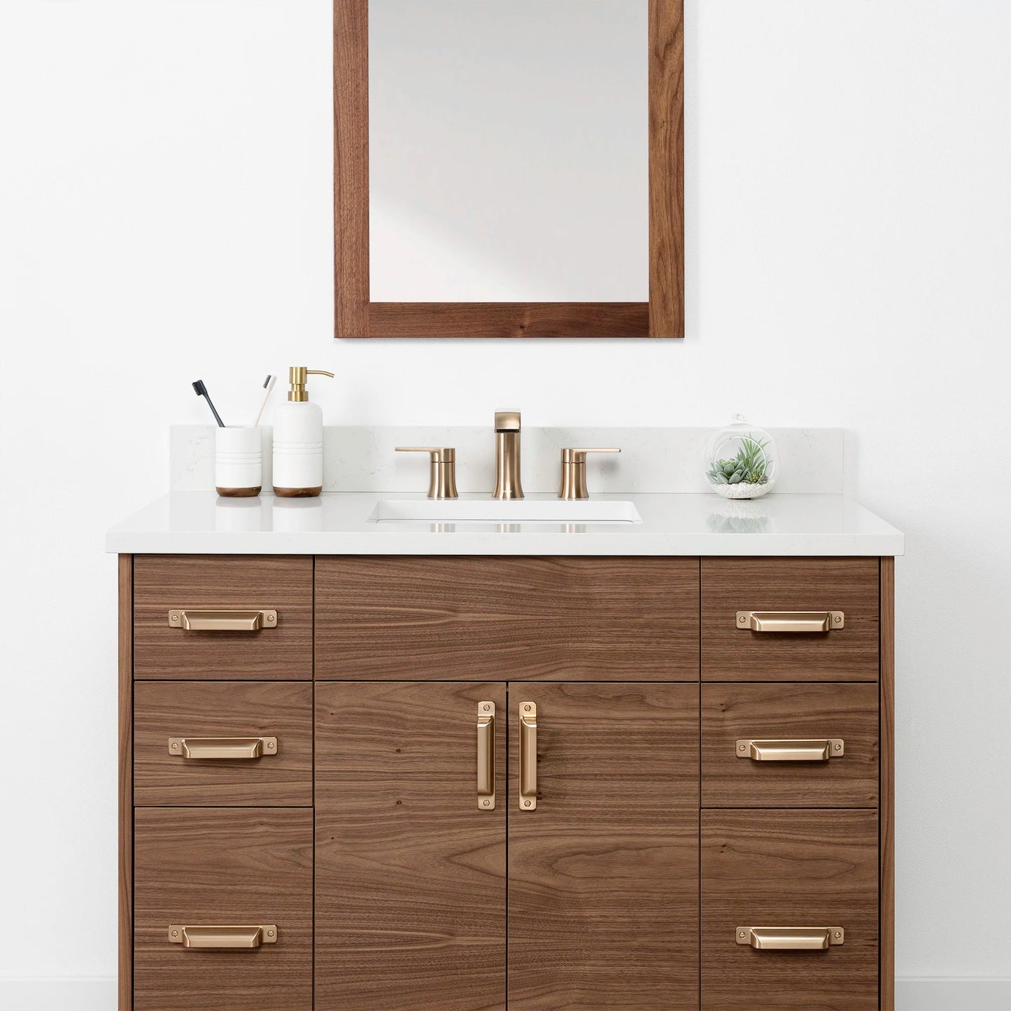 Austin Stainless 42" American Black Walnut Bathroom Vanity