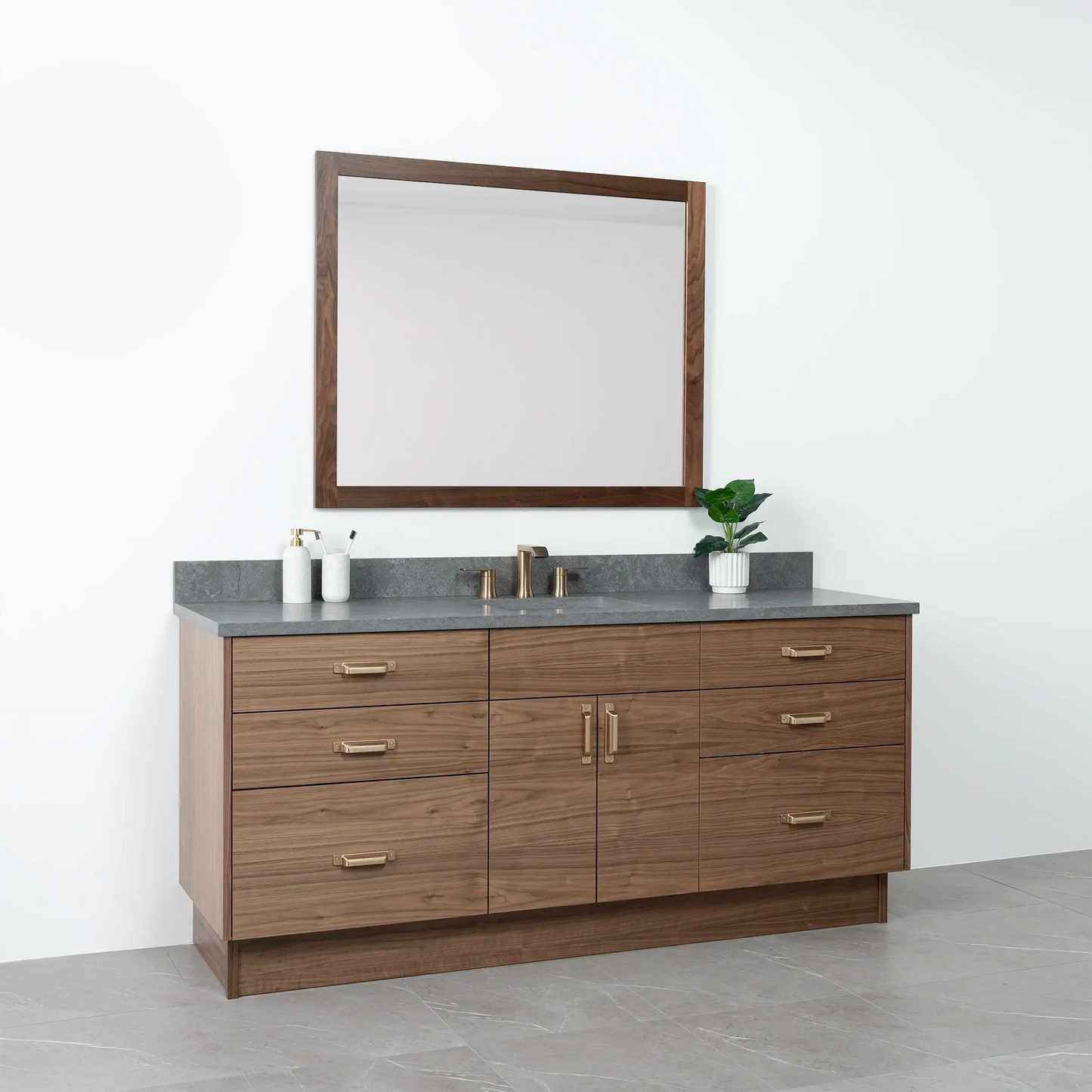 Austin 72", Teodor® Modern American Black Walnut Vanity Teodor Bathroom VanityCanada