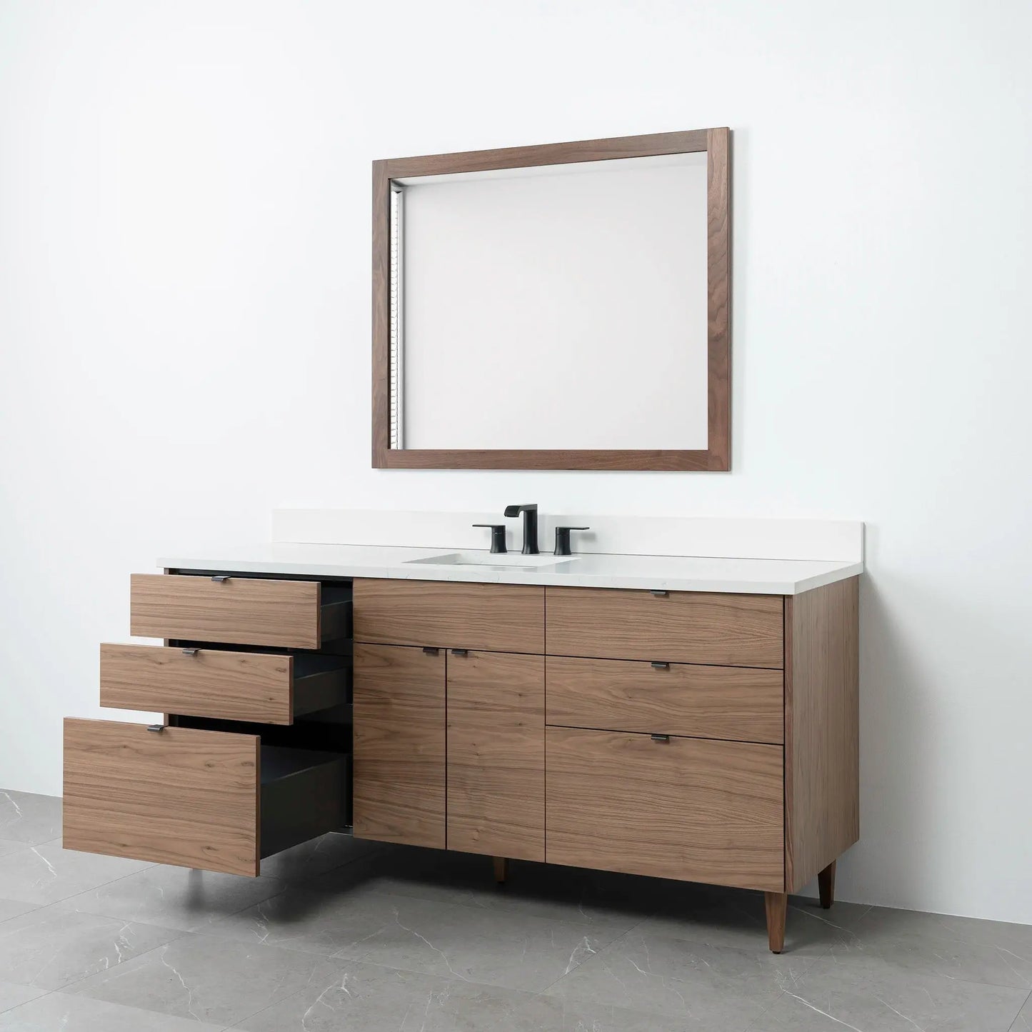 Austin 72", Teodor® Modern American Black Walnut Vanity Teodor Bathroom VanityCanada