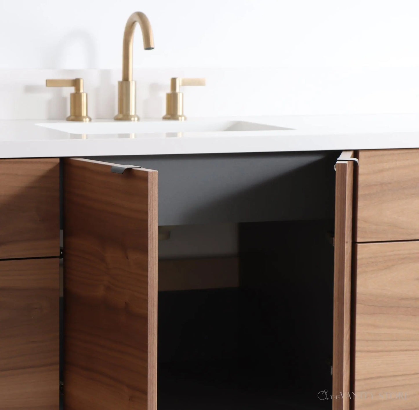 Austin 72" Wall Mount American Black Walnut Bathroom Vanity