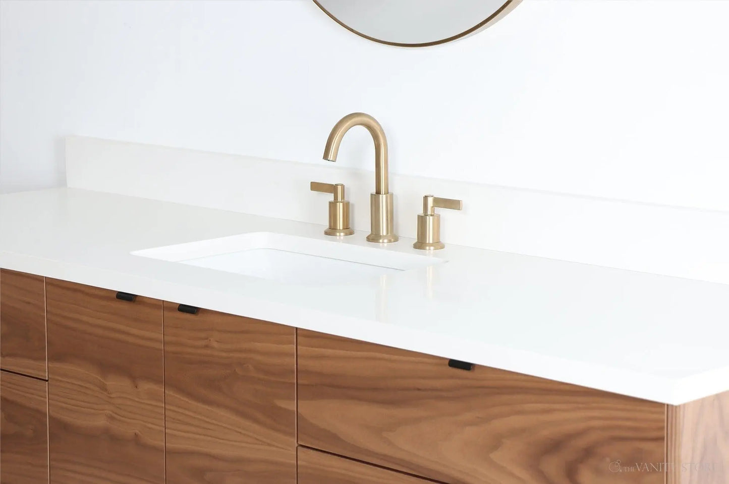 Austin 72" Wall Mount American Black Walnut Bathroom Vanity