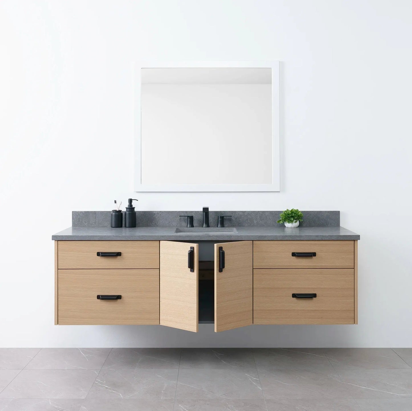 Austin 72", Teodor® Wall Mount Natural White Oak Vanity Teodor Bathroom VanityCanada