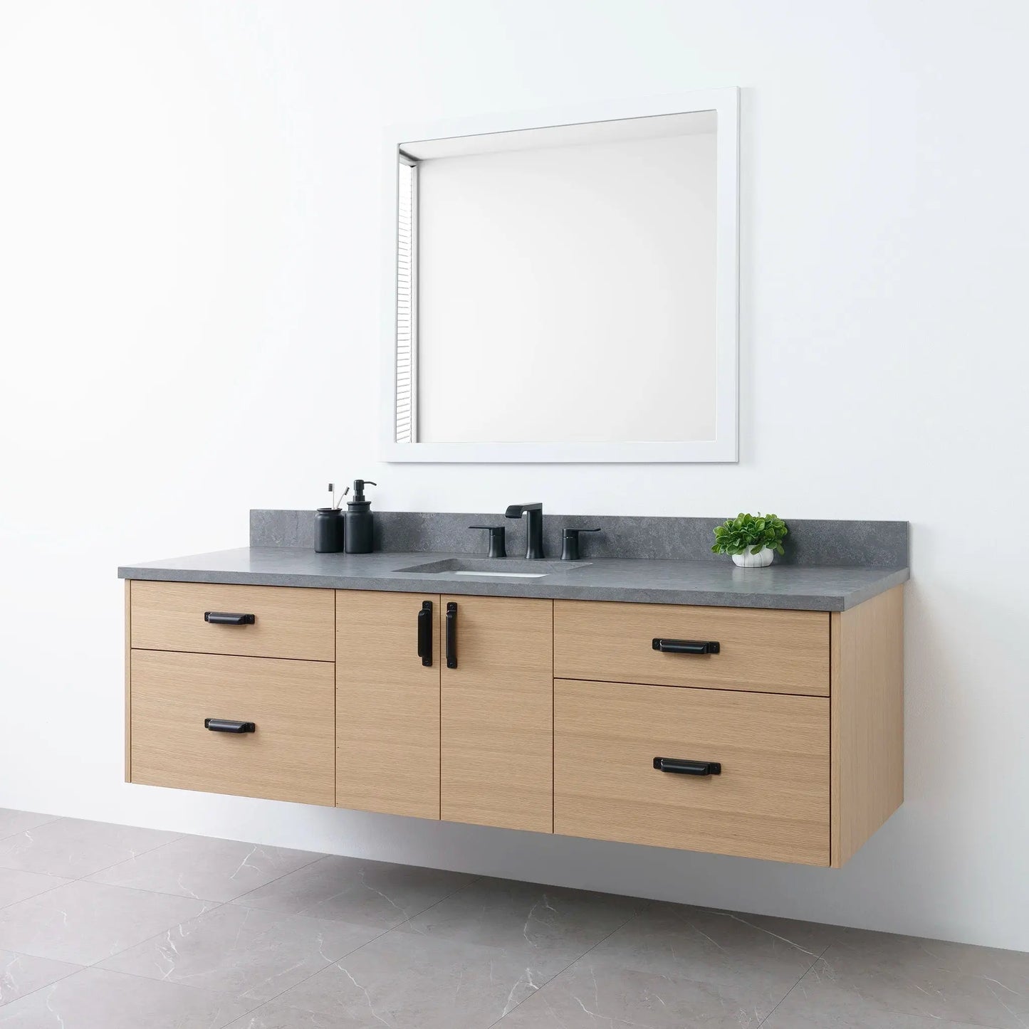 Austin 72", Teodor® Wall Mount Natural White Oak Vanity Teodor Bathroom VanityCanada