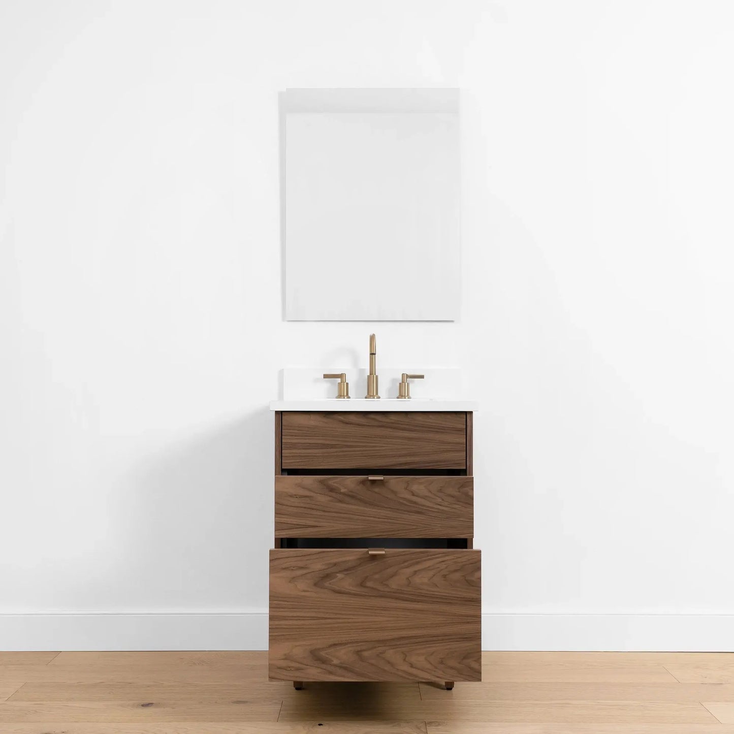 Austin SLIM, 24" Teodor® Modern American Black Walnut Vanity Teodor Bathroom VanityCanada