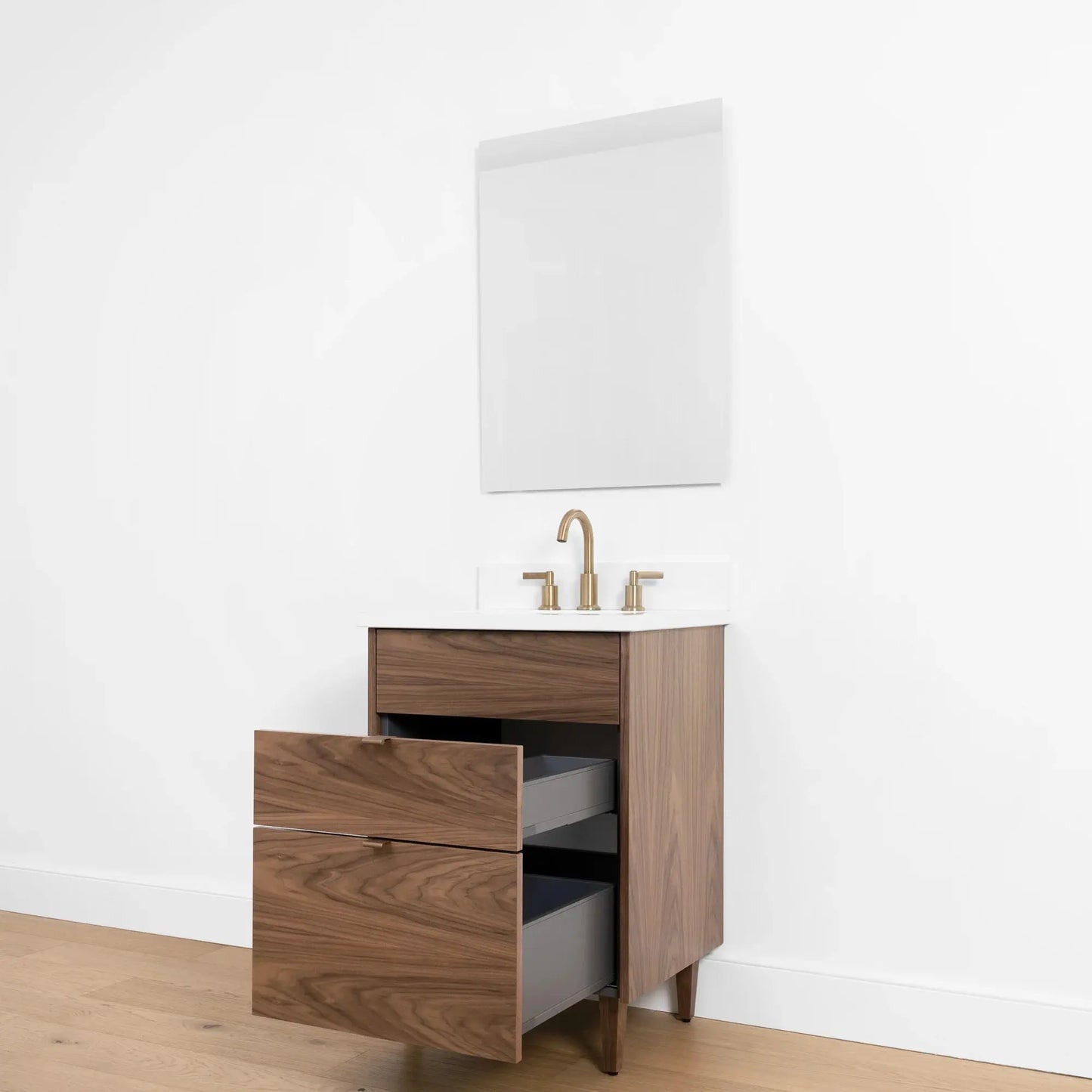 Austin SLIM, 24" Teodor® Modern American Black Walnut Vanity Teodor Bathroom VanityCanada