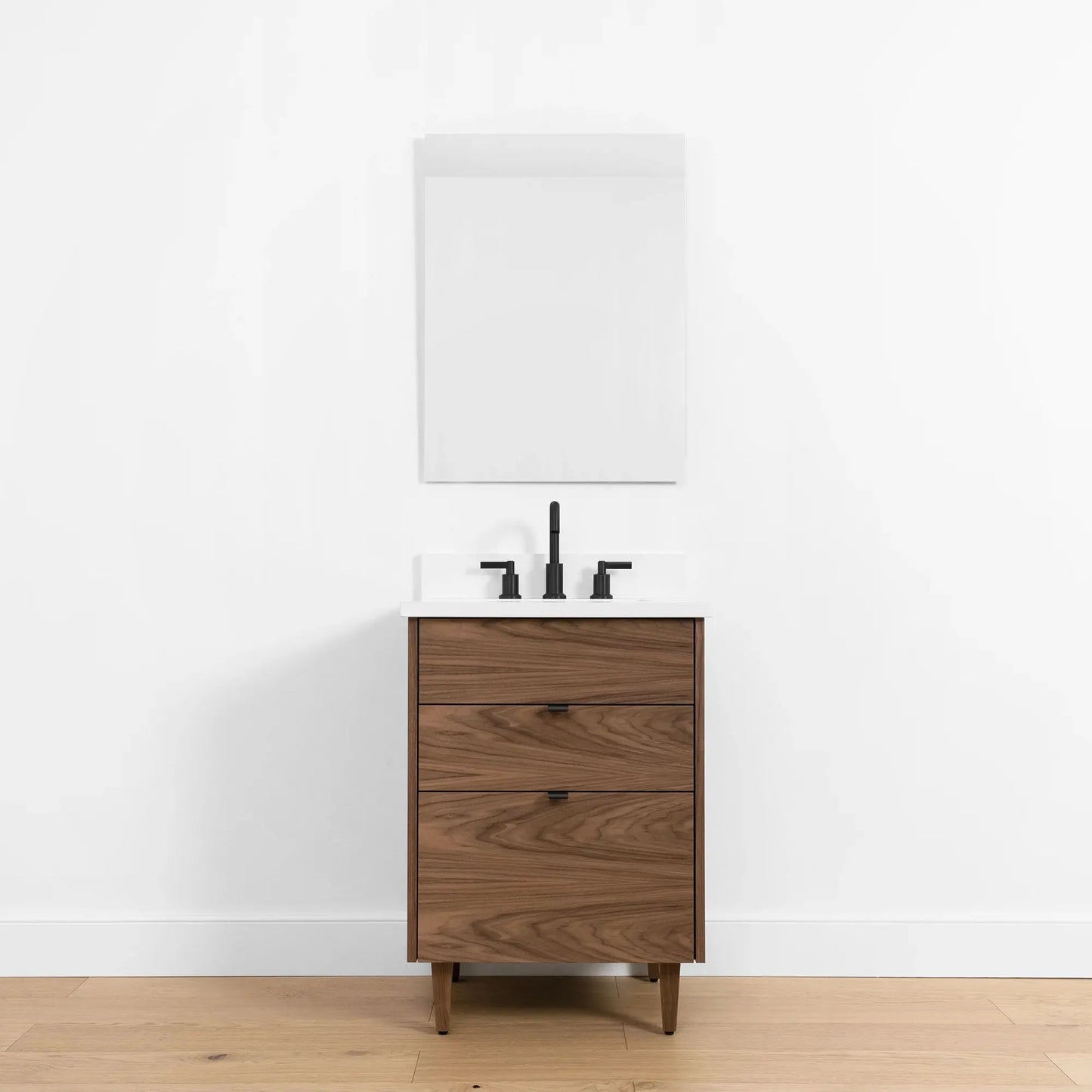 Austin SLIM, 24" Teodor® Modern American Black Walnut Vanity Teodor Bathroom VanityCanada