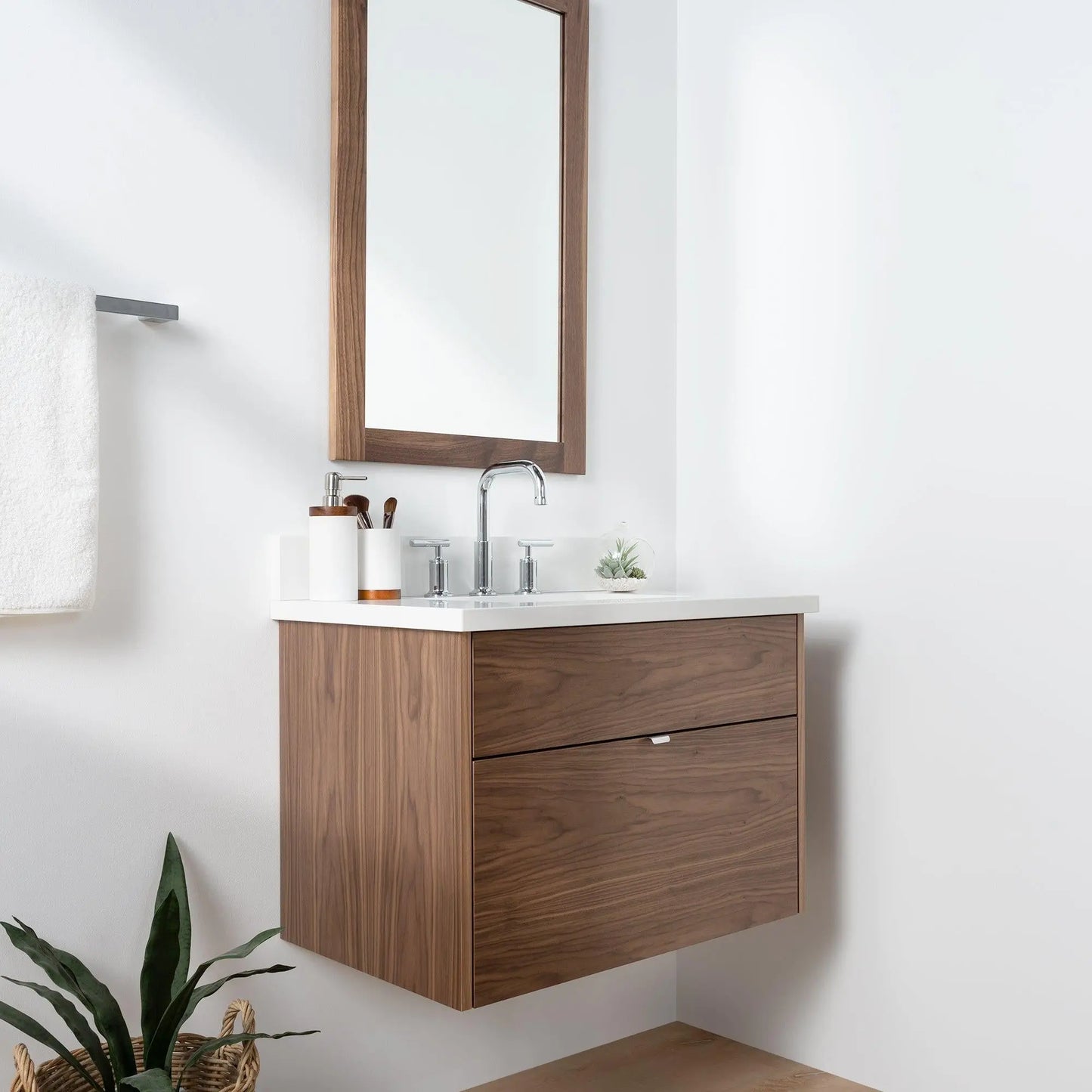 Austin SLIM, 30" Teodor® Modern Wall Mount American Black Walnut Vanity Teodor Bathroom VanityCanada