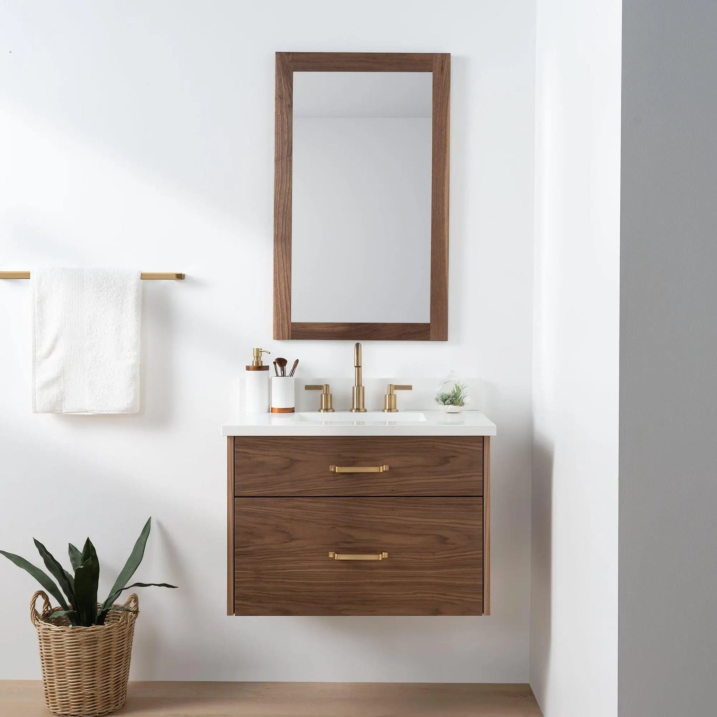 Austin SLIM, 30" Teodor® Modern Wall Mount American Black Walnut Vanity Teodor Bathroom VanityCanada