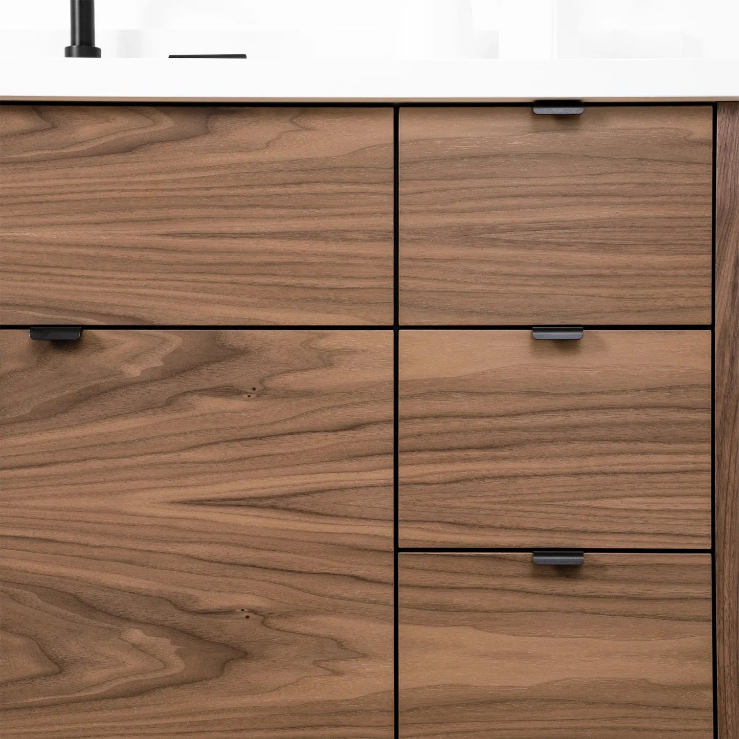 Austin SLIM, 36" Teodor® Modern American Black Walnut Vanity, Left Sink Teodor Bathroom VanityCanada