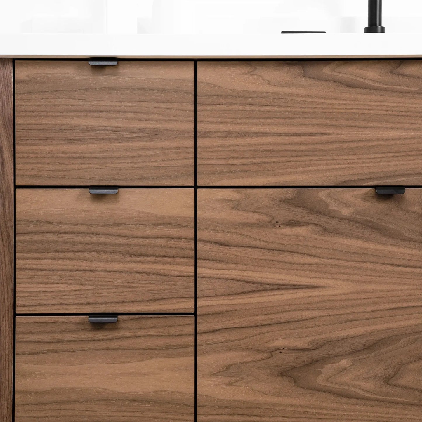 Austin SLIM, 36" Teodor® Modern American Black Walnut Vanity, Right Sink Teodor Bathroom VanityCanada