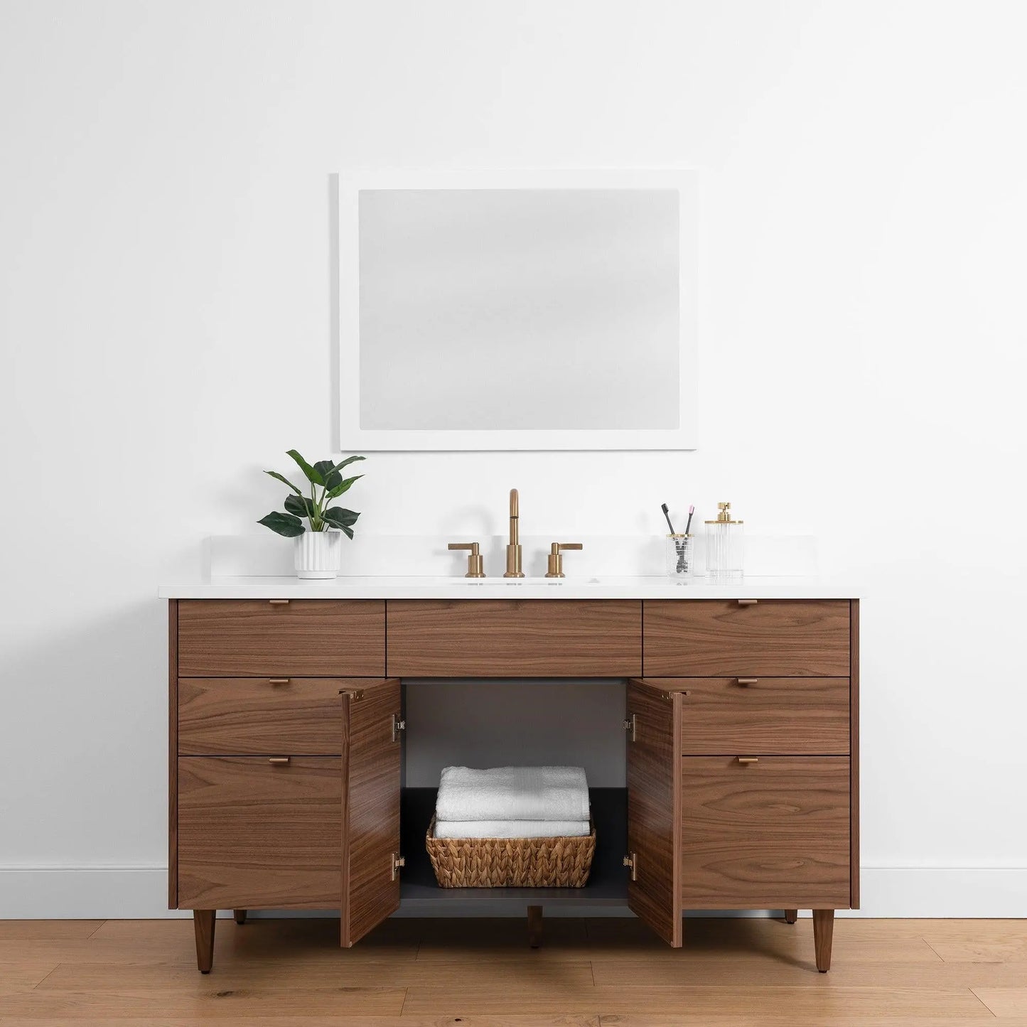 Austin SLIM, 60" Teodor® Modern American Black Walnut Vanity Teodor Bathroom VanityCanada