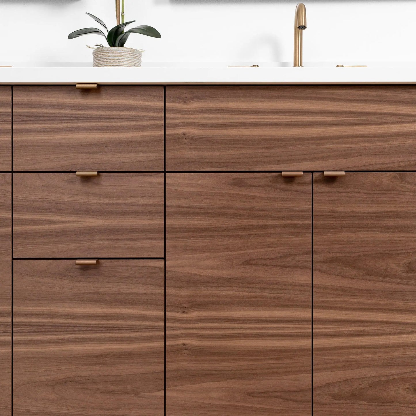 Austin SLIM, 60" Teodor® Modern American Black Walnut Vanity, Double Sink Teodor Bathroom VanityCanada
