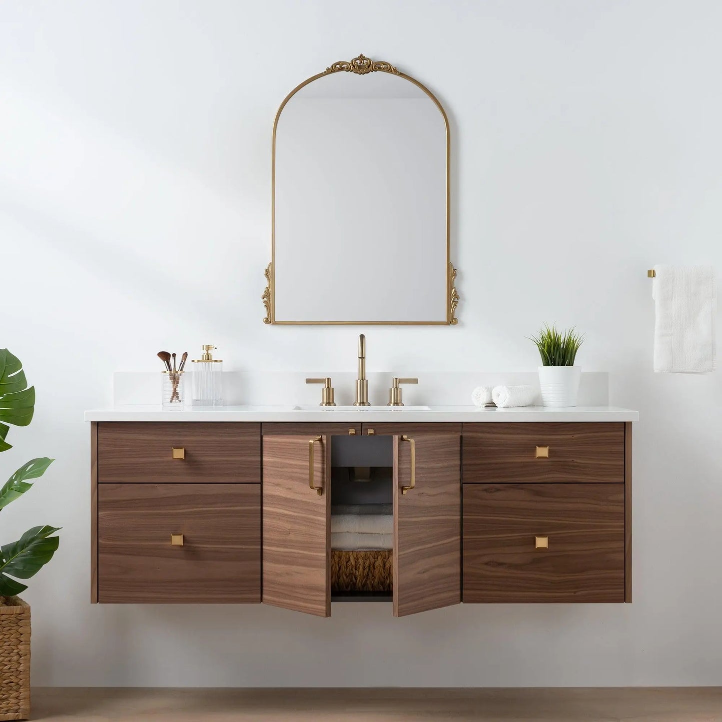 Austin SLIM, 60" Teodor® Modern Wall Mount American Black Walnut Vanity Teodor Bathroom VanityCanada